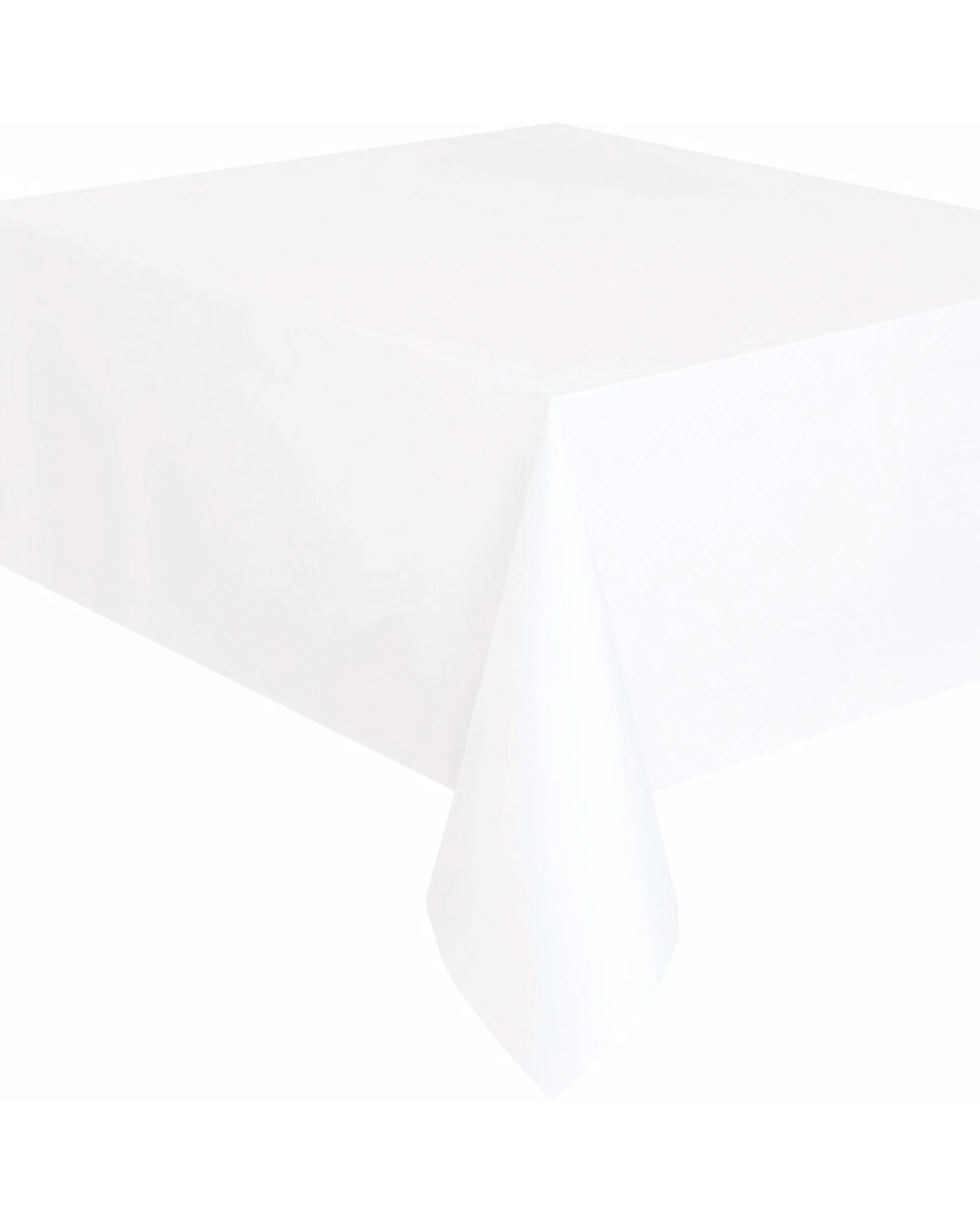 2 Meteor Bright Rectangular Plastic Tablecloths Bulk Pack of 12 - White, 2 of 4