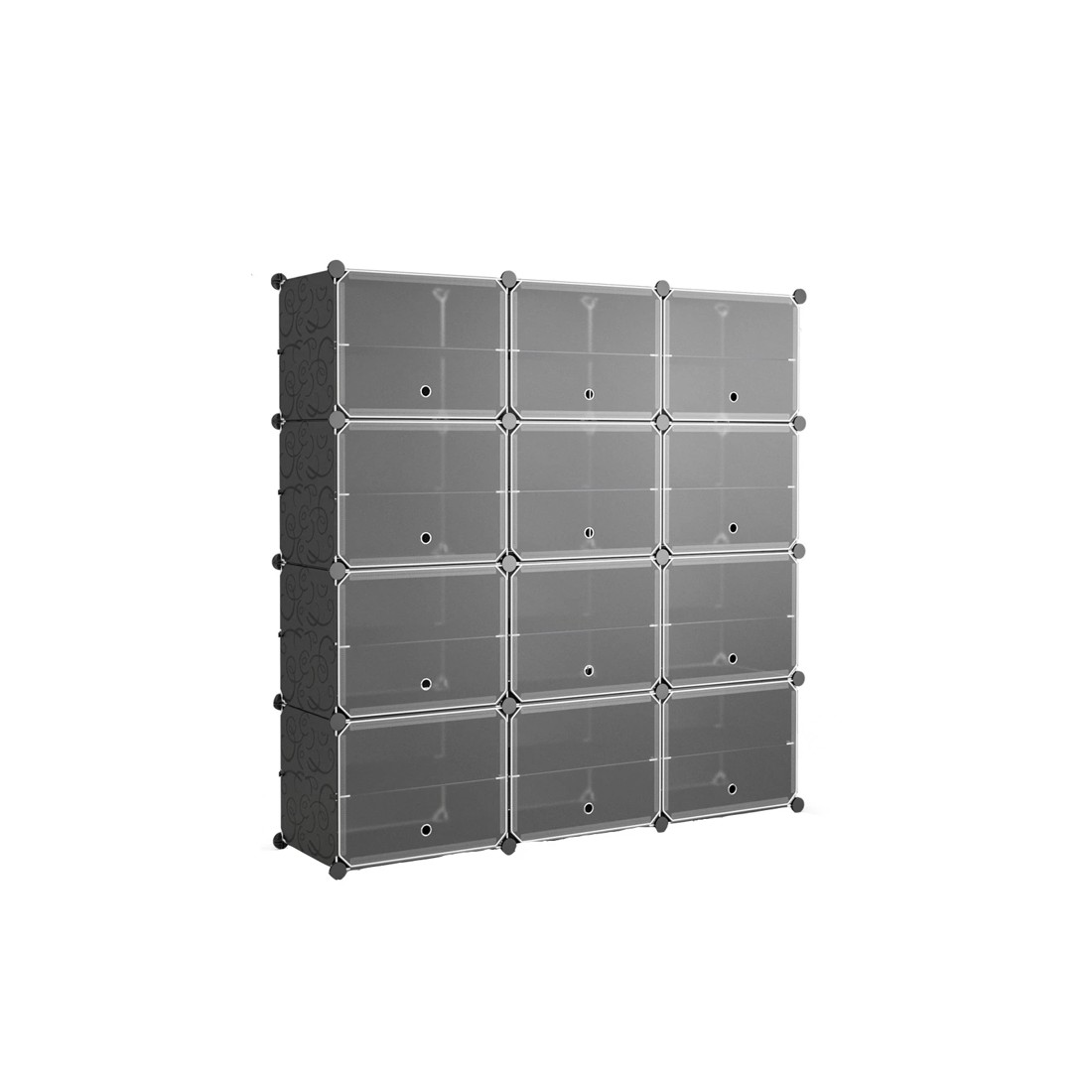 1 Costway 12-Cube Shoe Storage Cabinet 48 Pairs Shoe Shelves DIY Rack, 1 of 4