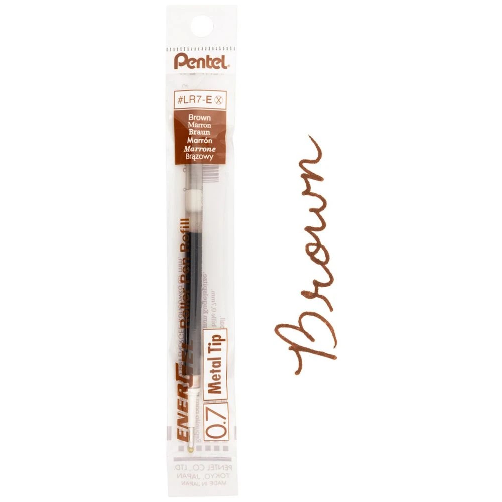 3 Pentel Energel Ink Refill 0.7mm Brown, 3 of 4