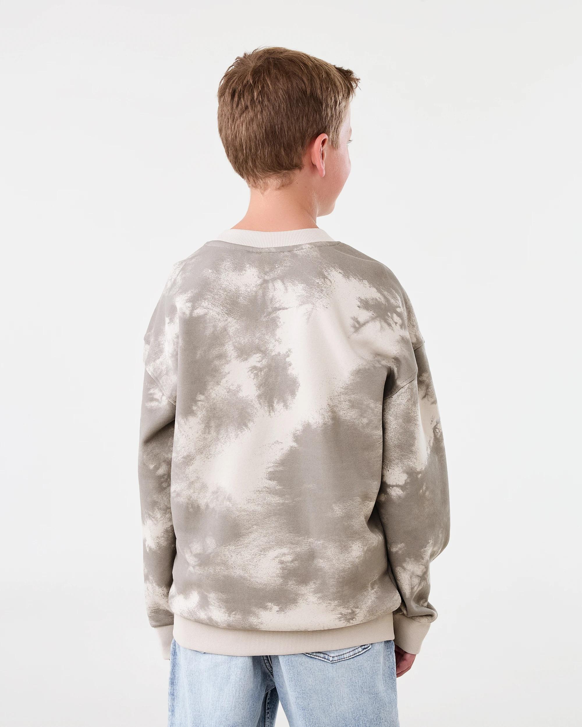 2 Oversized Washed Crew Neck Sweatshirt Gry Tiedye, 2 of 8