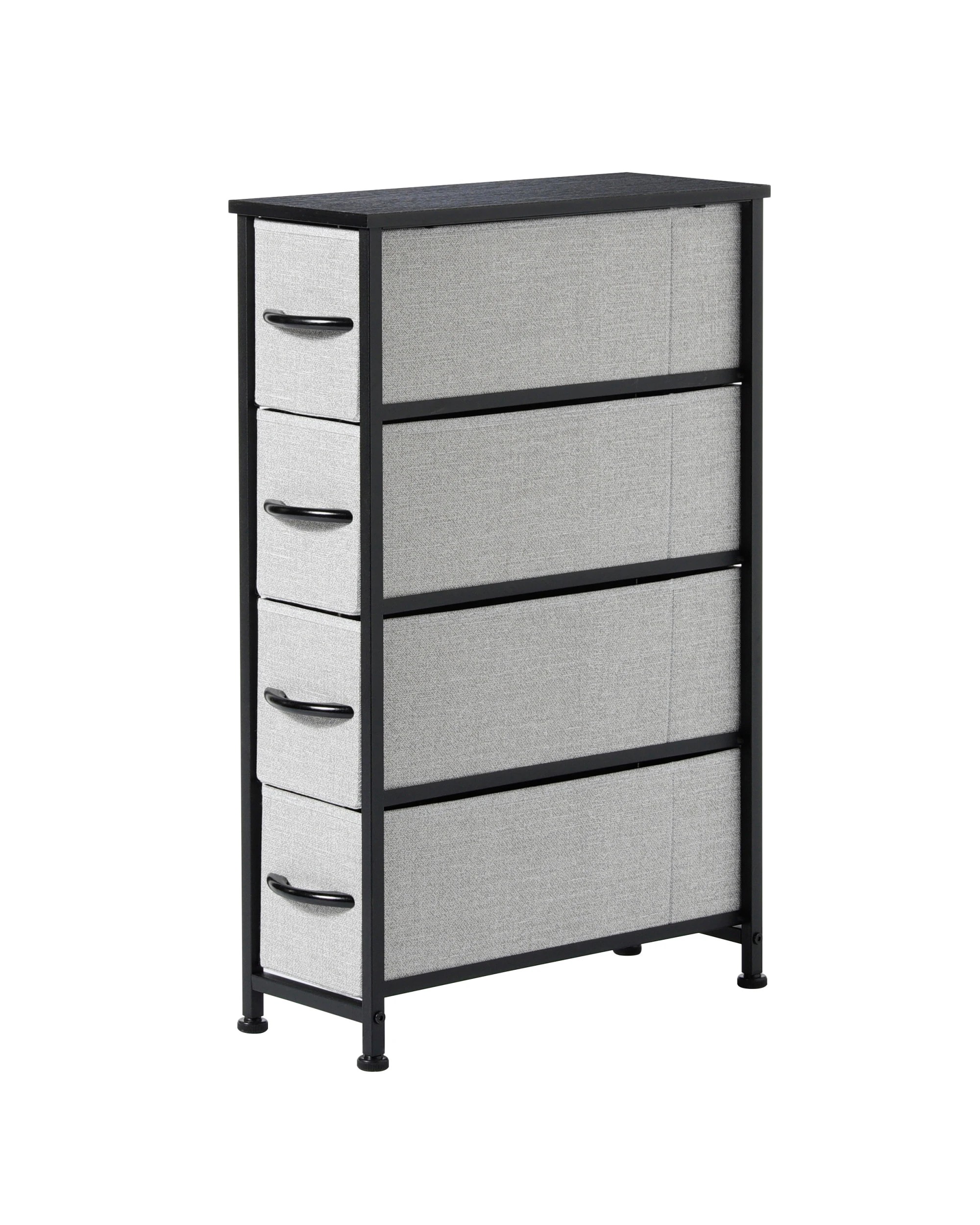 1 Sherwood Luna 4 Drawer Fabric Tallboy - Grey, 1 of 9