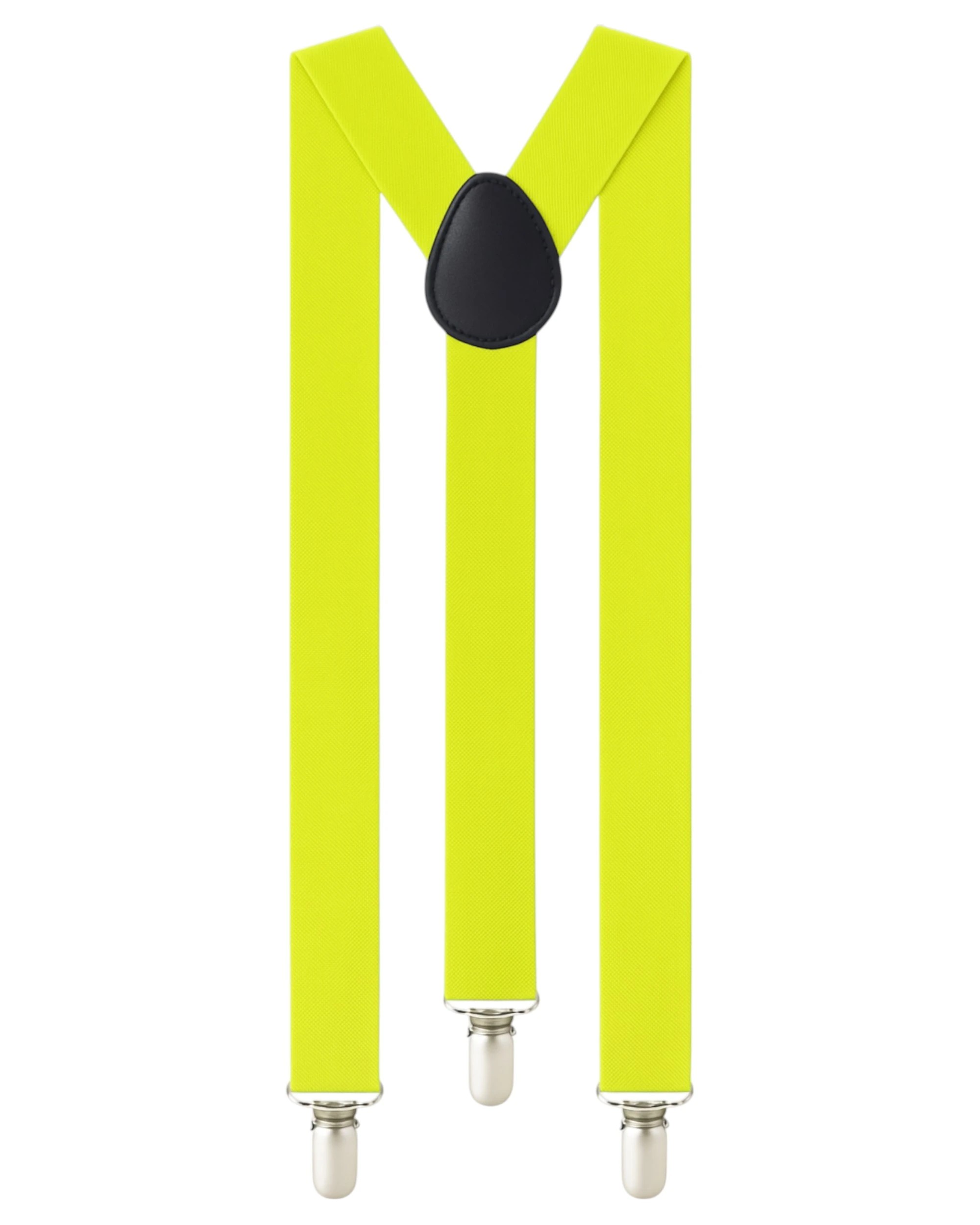 1 Zasel Boys Adjustable Fluro Yellow 65cms Suspenders - Yellow, 1 of 2