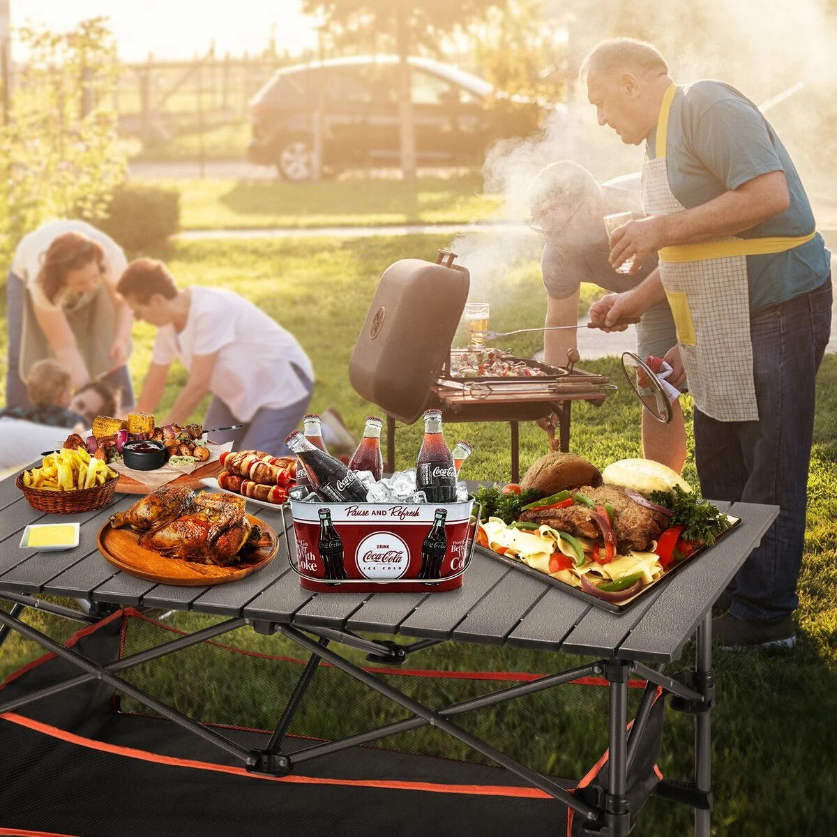 5 OGL Folding Camping Table Portable Picnic Outdoor Foldable Desk Aluminium, 5 of 8