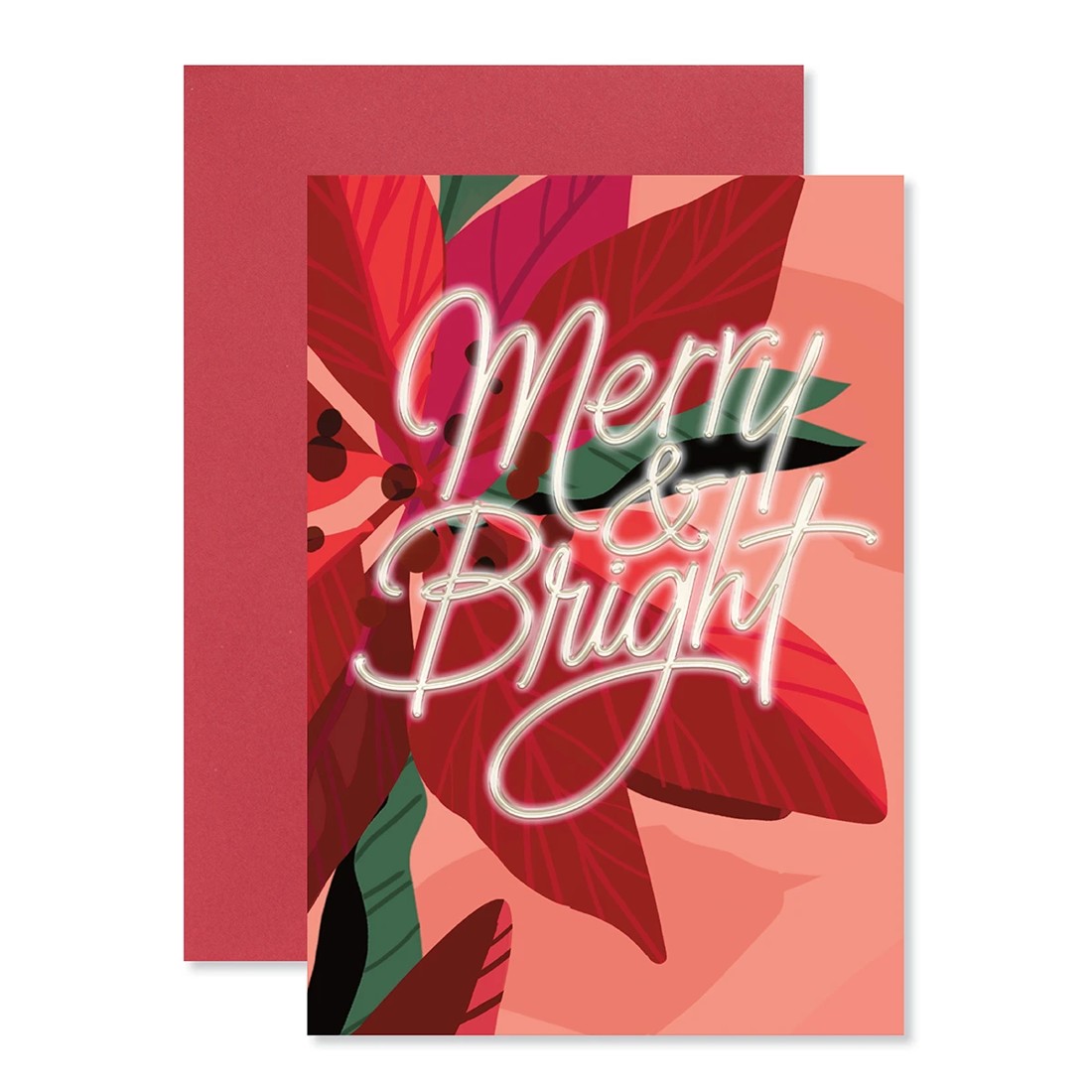 1 Hallmark Christmas Card - Merry and Bright, 1 of 3