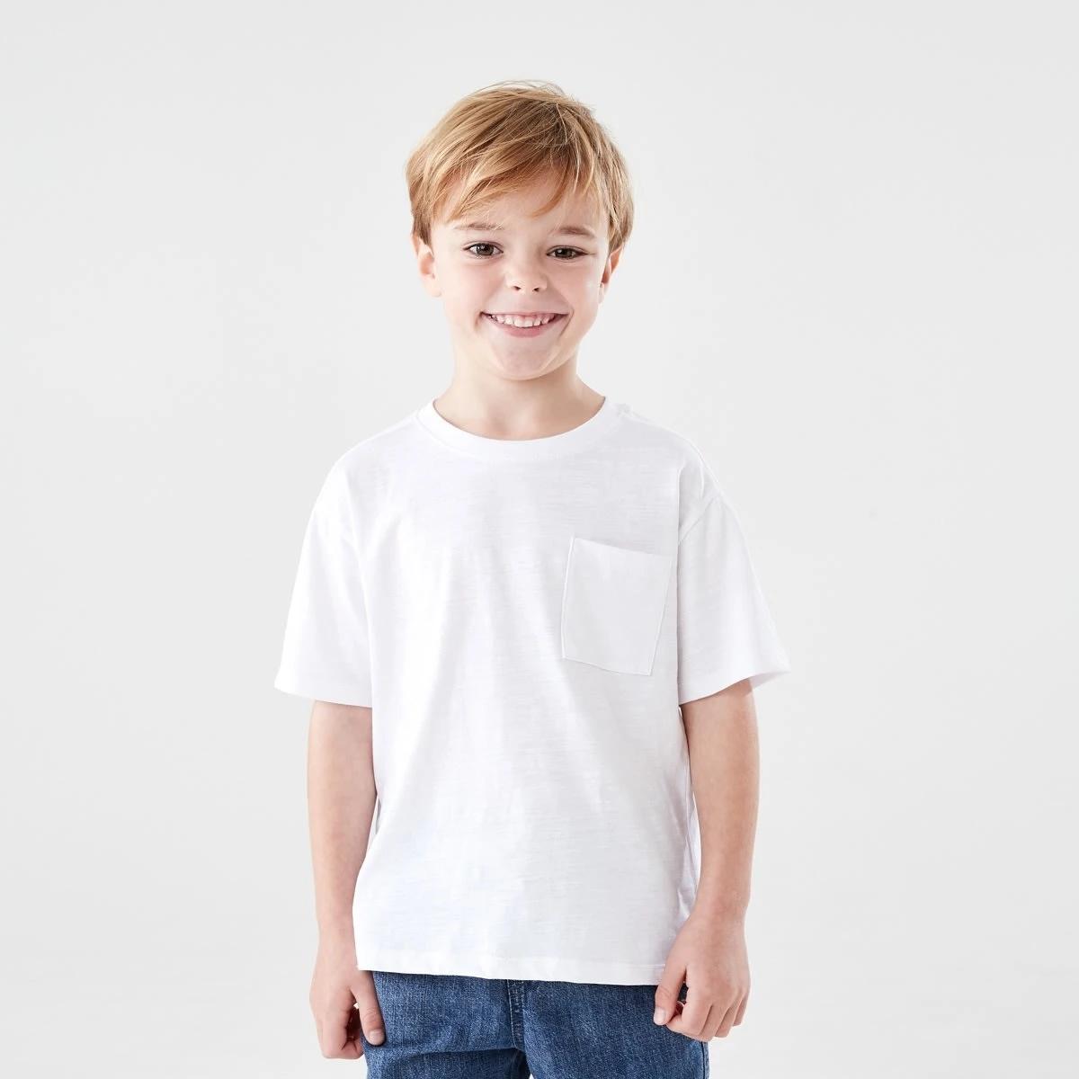 1 Plain Cotton T-shirt WHITE, 1 of 6