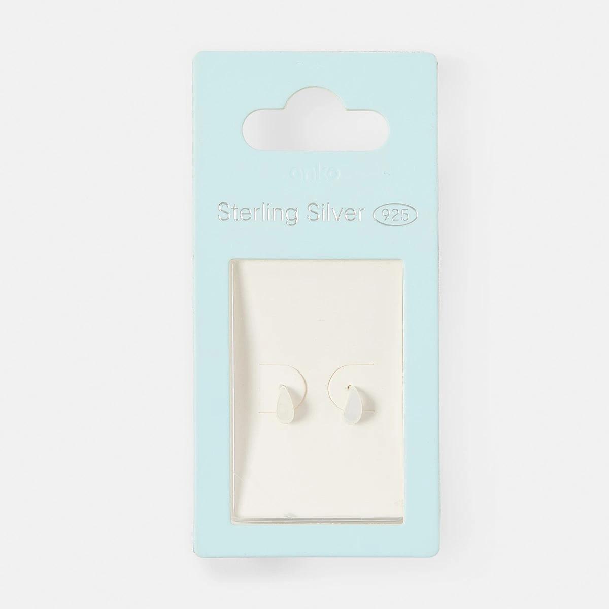5 Sterling Silver Mini Teardrop Earrings Silver, 5 of 5