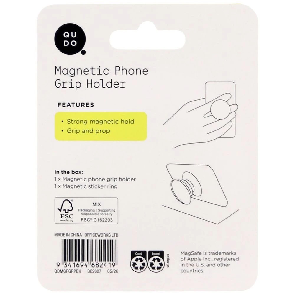 6 Qudo Magnetic Finger Grip Black, 6 of 6