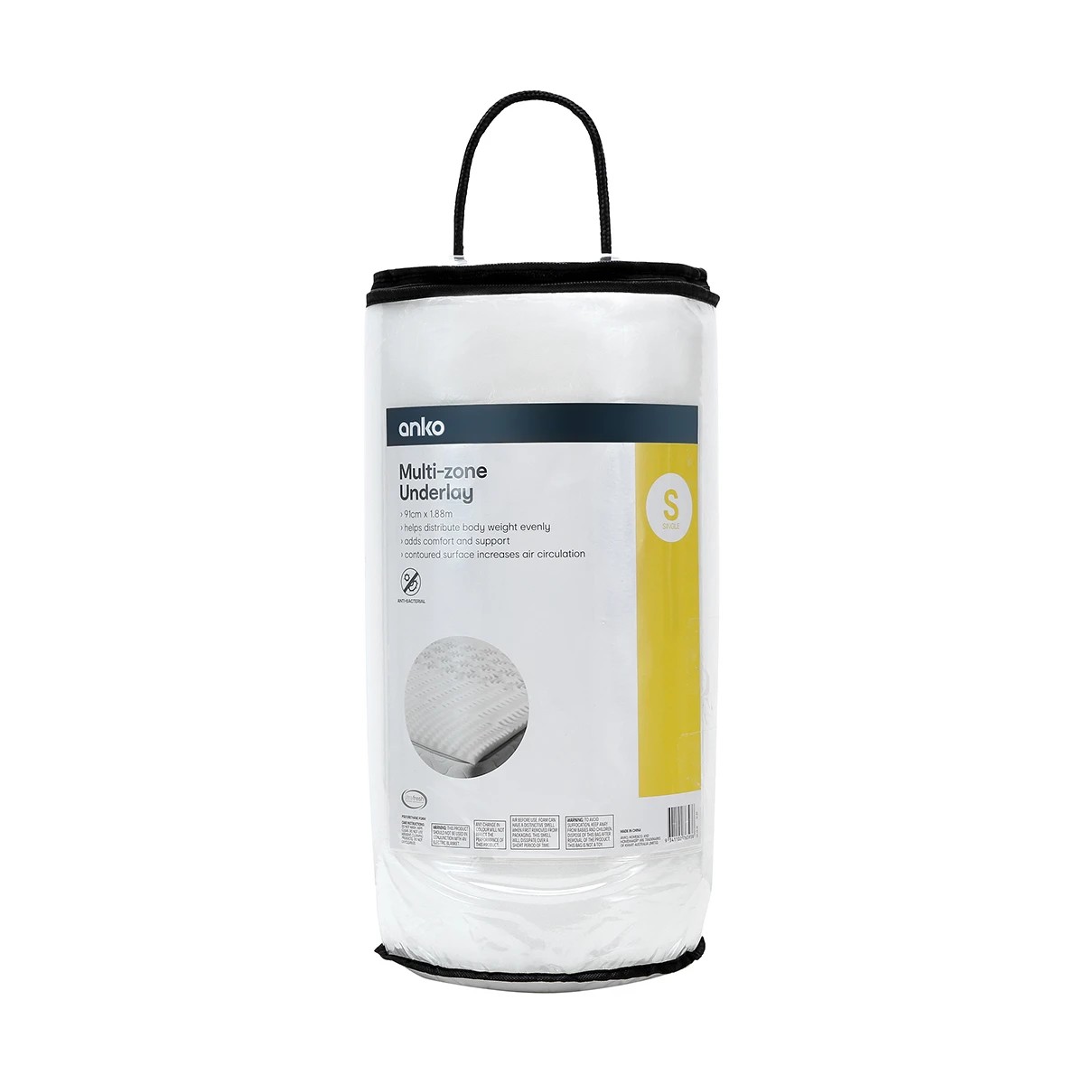 1 Multi-Zone Underlay - Single Bed, White, 1 of 8