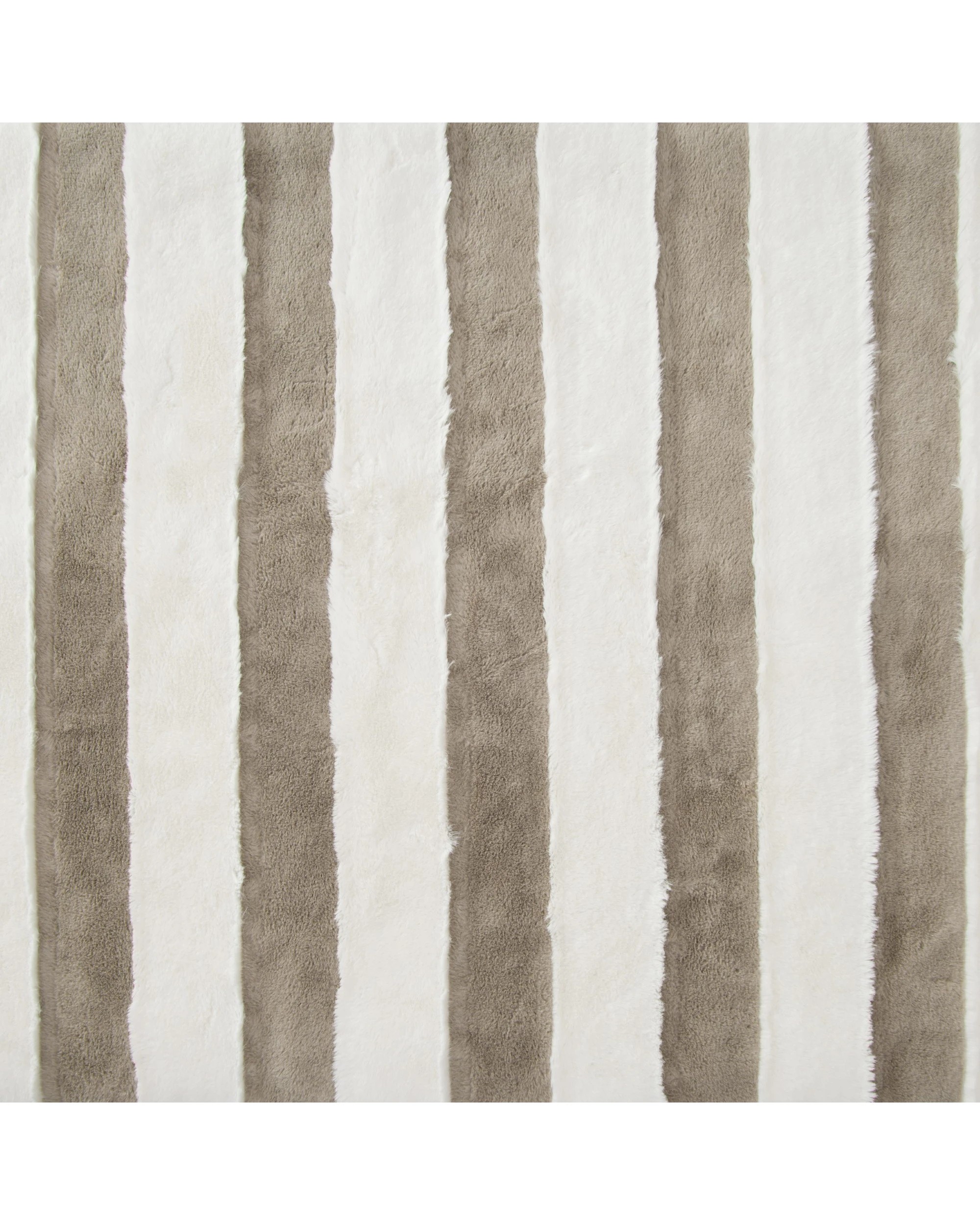8 Dreamaker Denver Carved Stripe Faux Fur Throw 180x200cm - Natural, 8 of 8