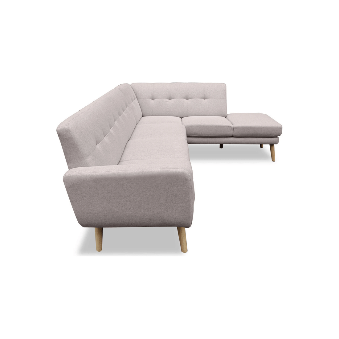 7 Sarantino Faux Linen Corner Sofa Lounge L-shaped Chaise Light Grey, 7 of 8