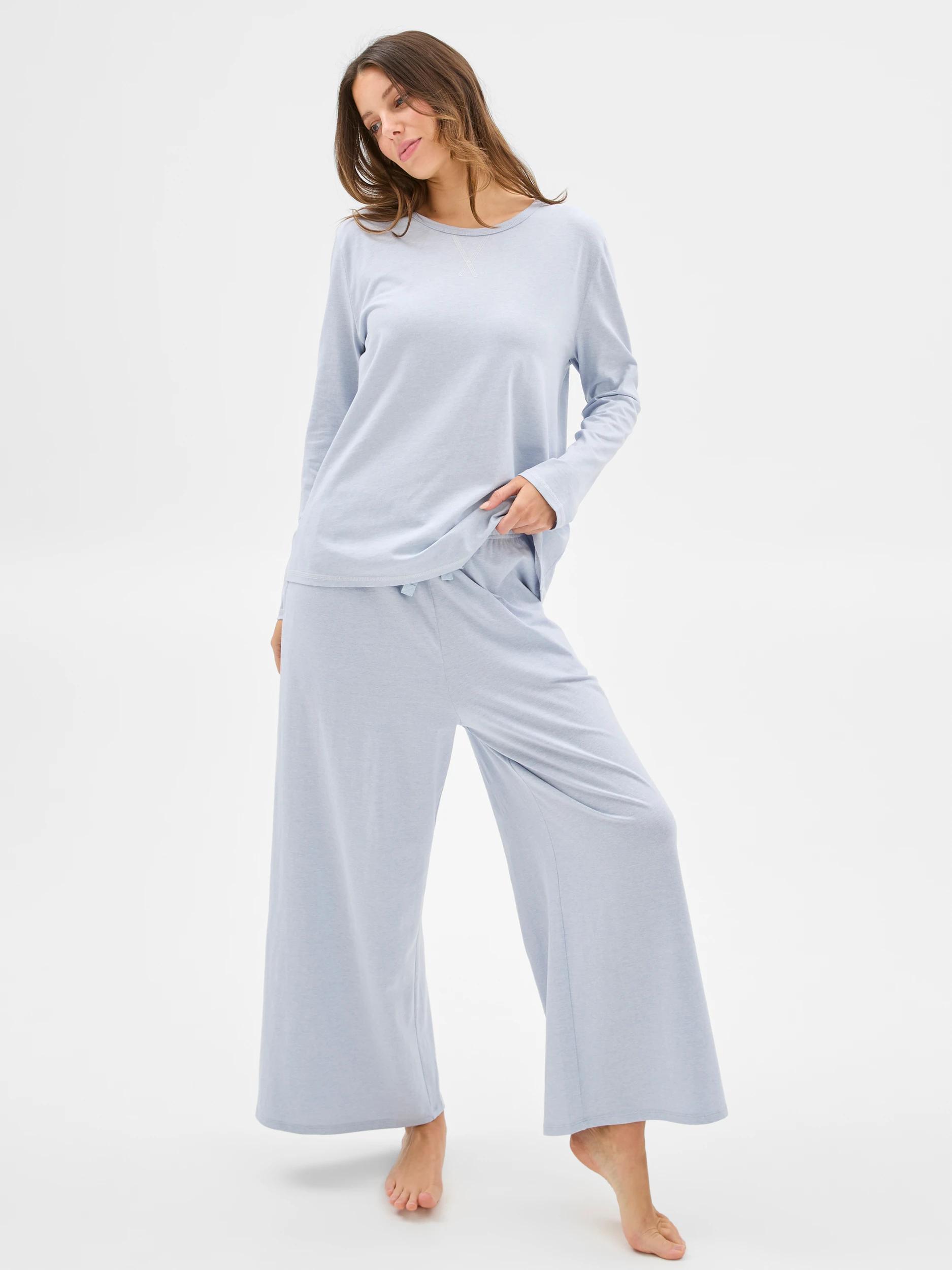 1 Target Australian Cotton Jersey 7/8 Wide-leg Pyjama Pants — Blue Marle BLUE MARLE, 1 of 5