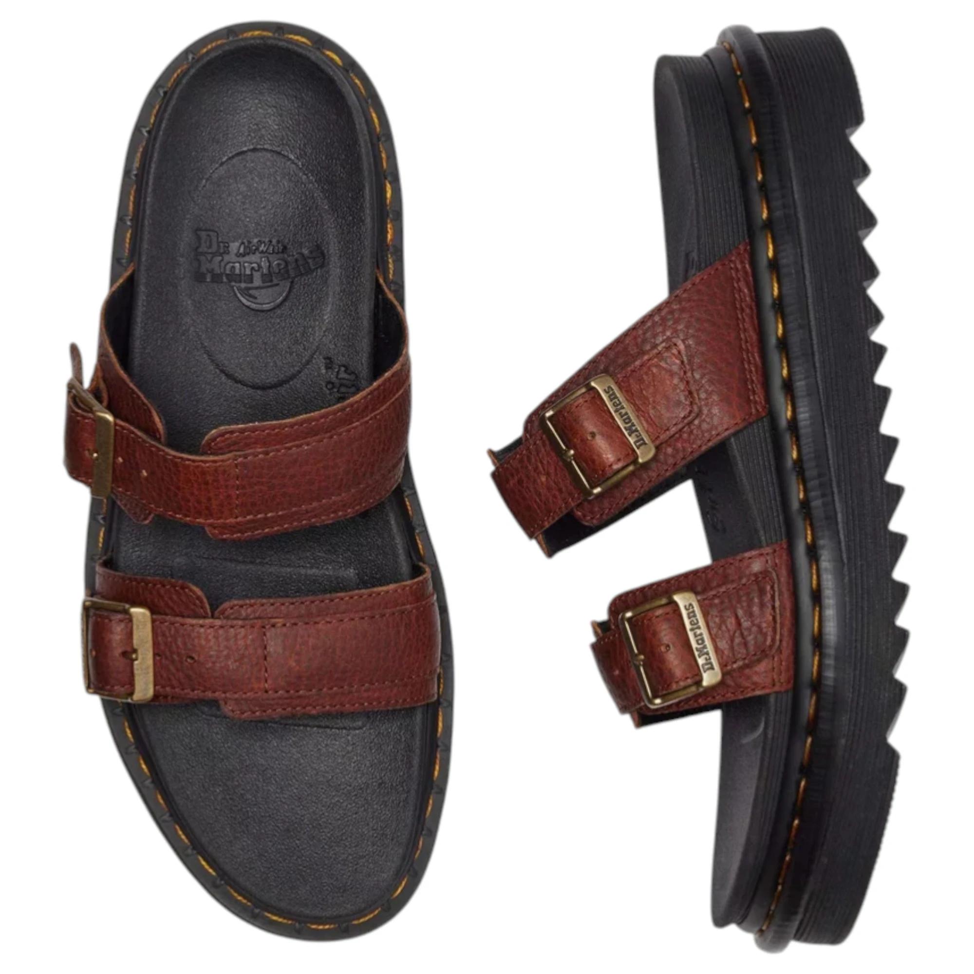 5 Dr. Martens Mens Myles Ambassador Sandals Cashew Shoes BROWN, 5 of 7