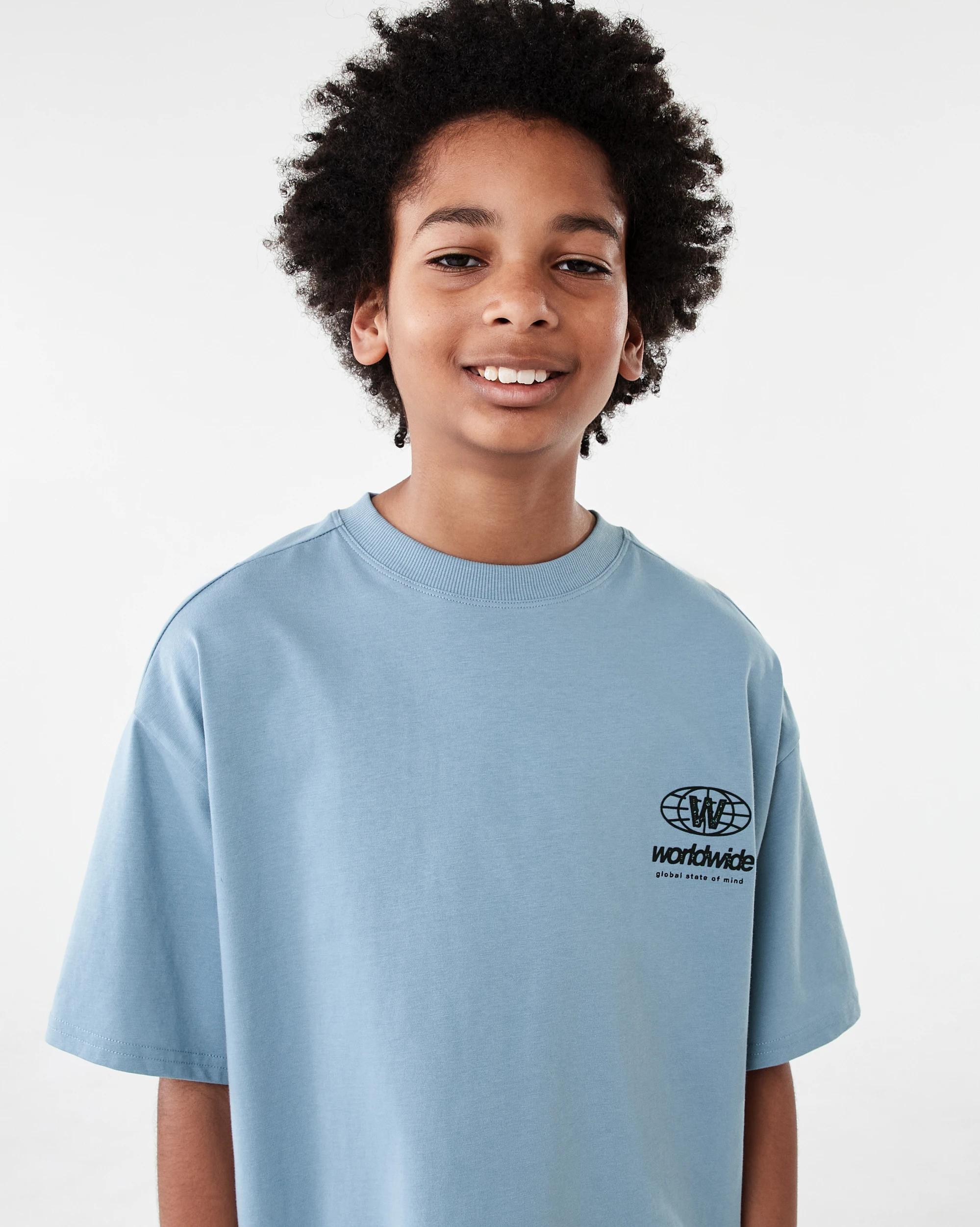 3 Short Sleeve Oversized Printed T-shirt Blu Street, 3 of 7