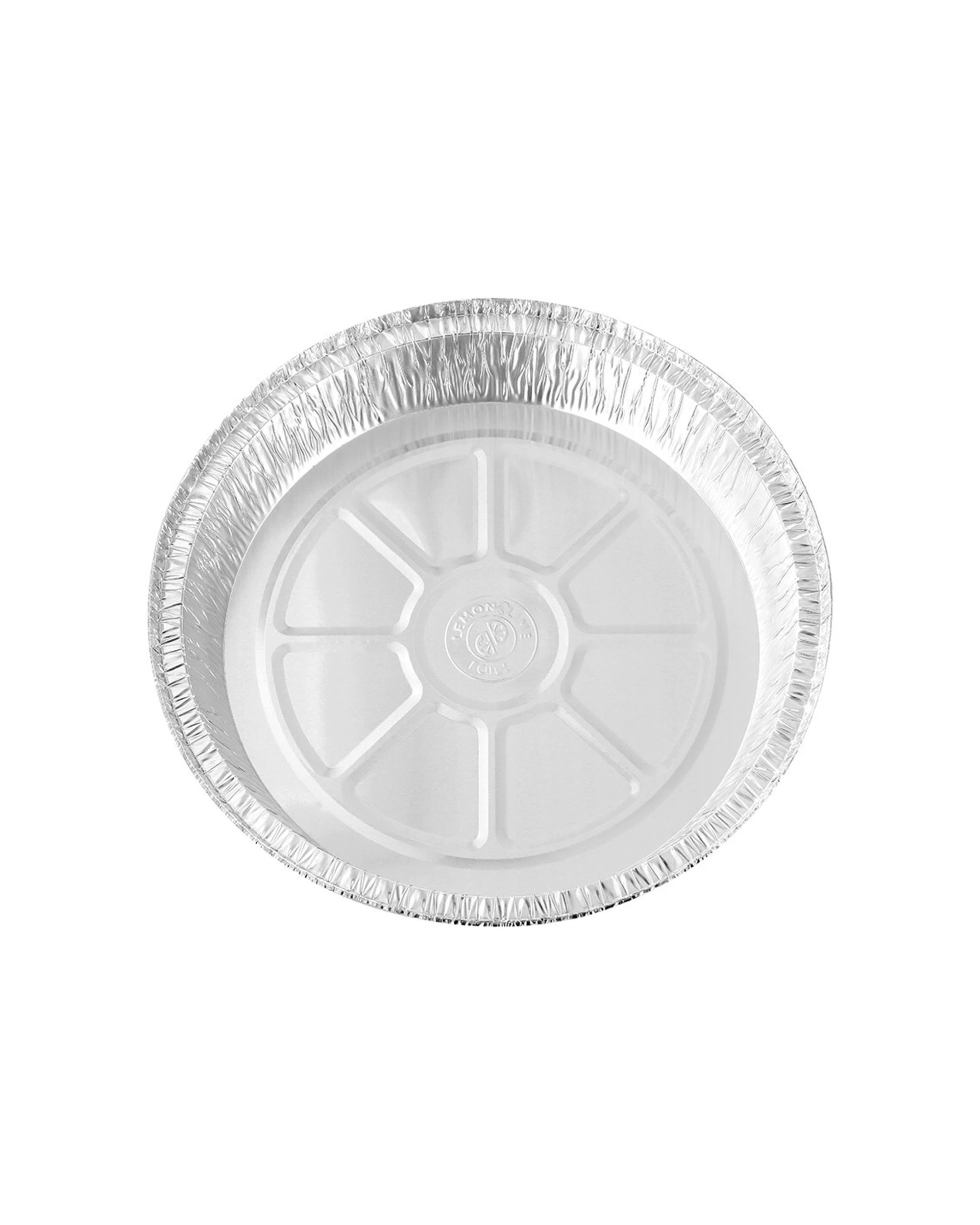 6 Lemon & Lime 4x 8PC Baking Foil Tray Round With Plastic Lid 23x4.5cm - Silver, 6 of 6