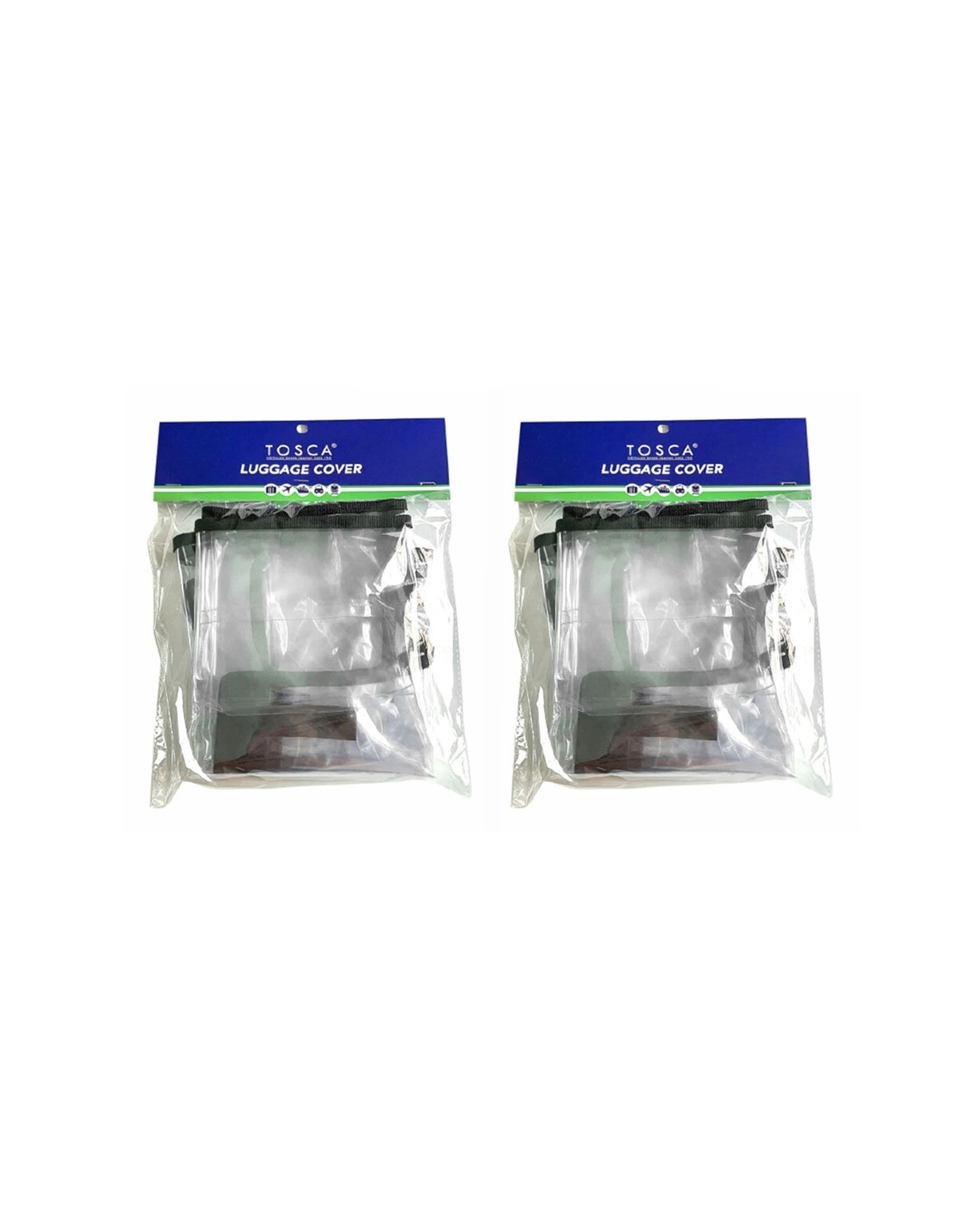 1 Tosca 2Pk Luggage Protection Suitcase Cover Medium Weather Resistant - Clear, 1 of 2