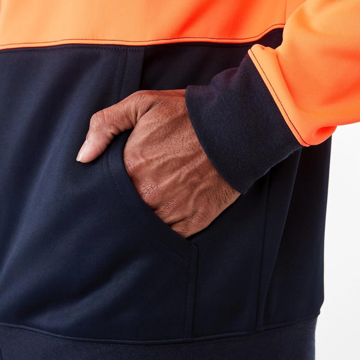 7 Hi-Visibility Zip Through Hoodie Orange, 7 of 7