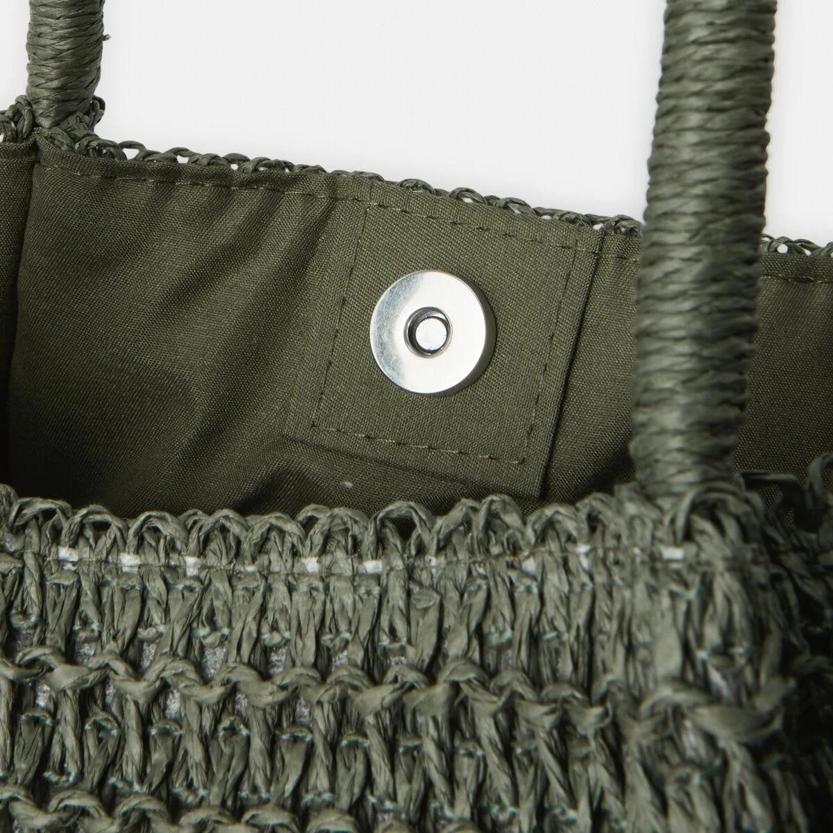 4 Soft Woven Tote Bag Grn Olive, 4 of 6
