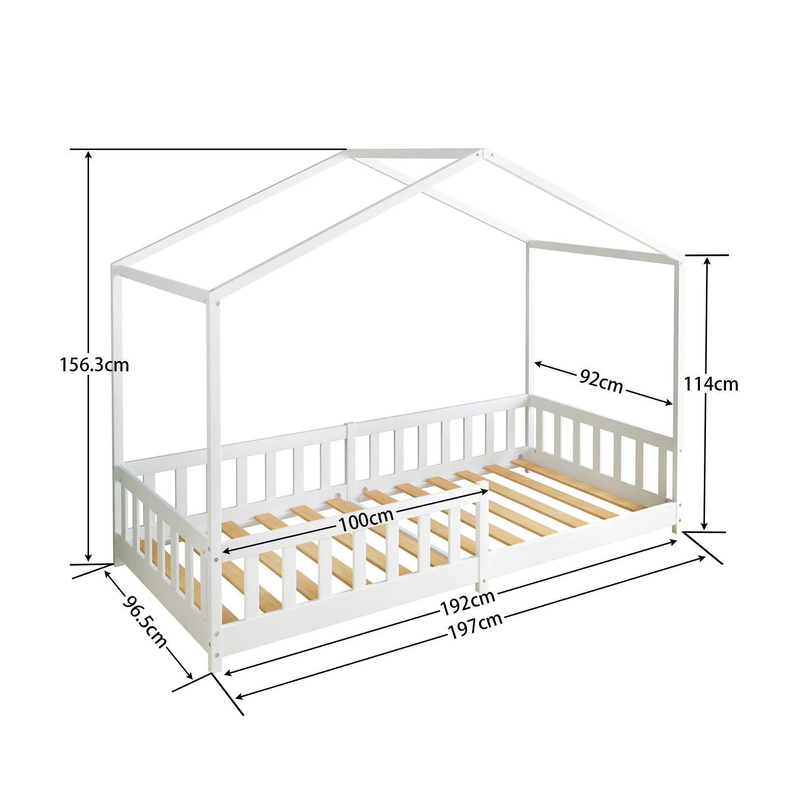 1 Ausway Wooden Bed Frame Single Size Toddler Kids, 1 of 4