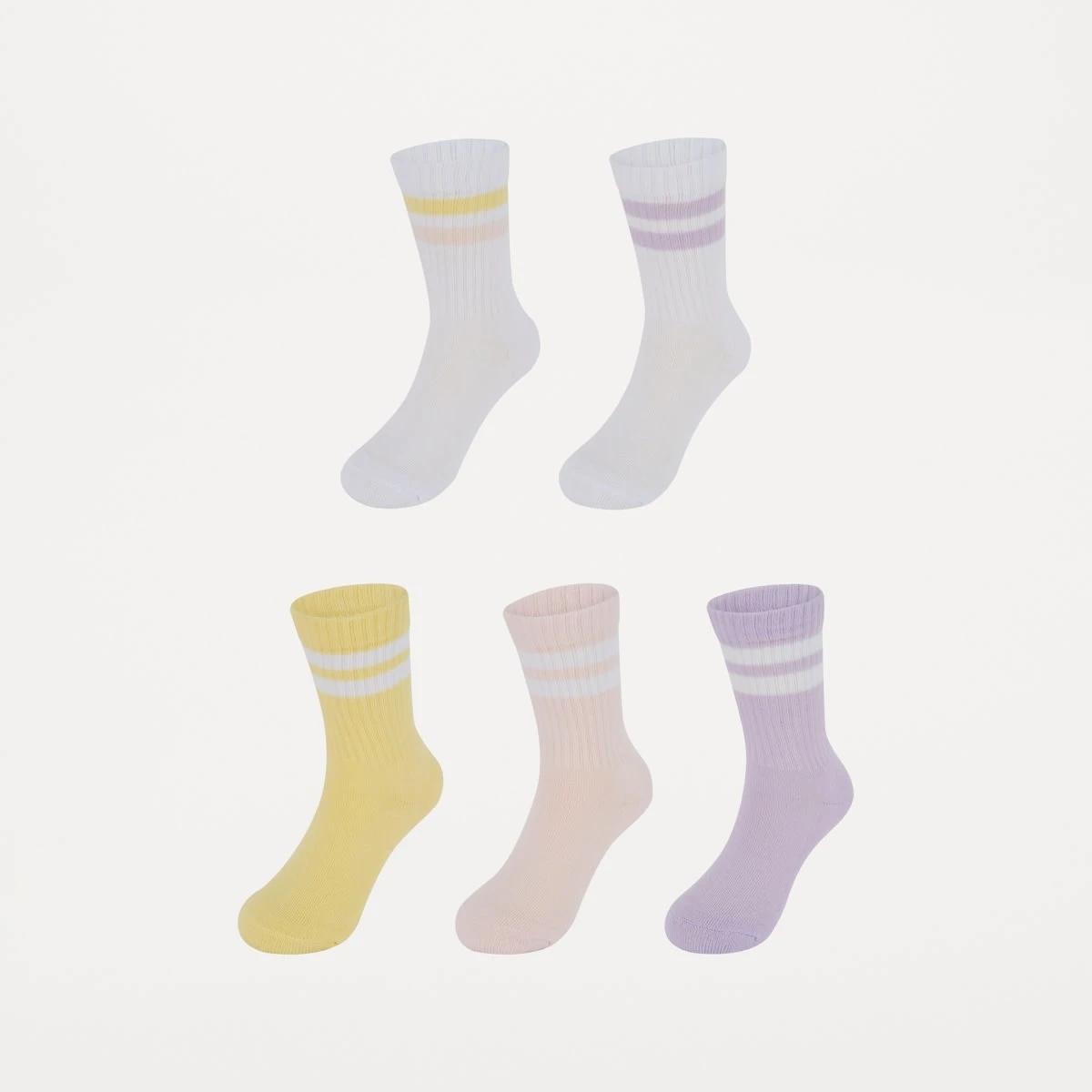 1 5 Pack Crew Socks BLU STRP, 1 of 3