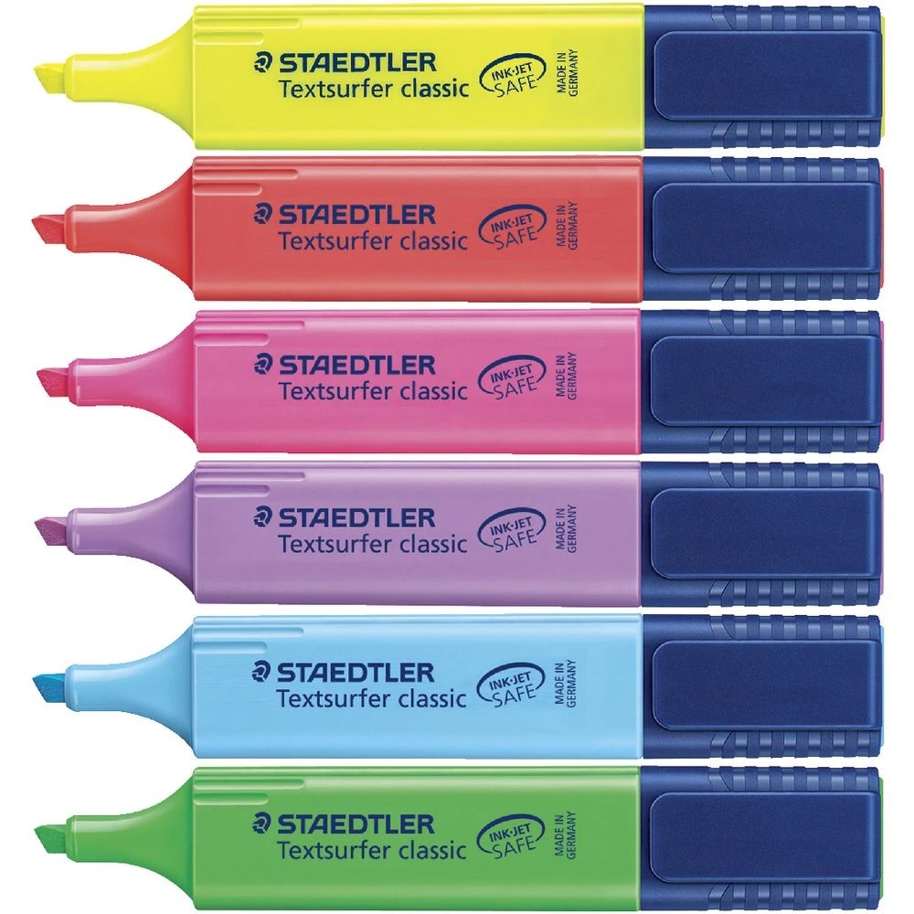 3 Staedtler Textsurfer Classic Highlighters Assorted 6 Pack, 3 of 10