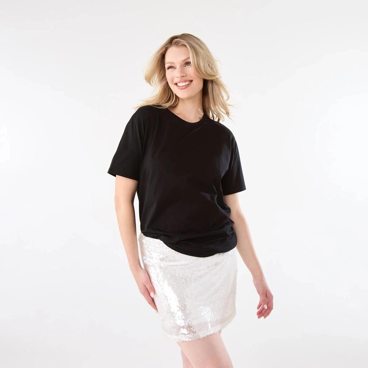 7 Short Sleeve Oversized Boyfriend T-shirt BLACK, 7 of 7