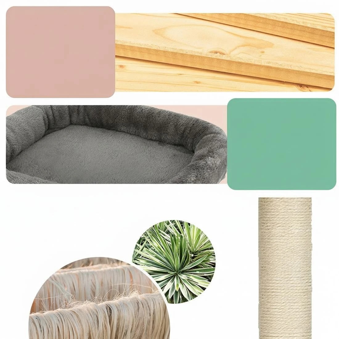 4 i.Pet Cat Tree Tower Scratching Post Scratcher 144cm Wood Bed Condo House Cabinet - Multi, 4 of 5