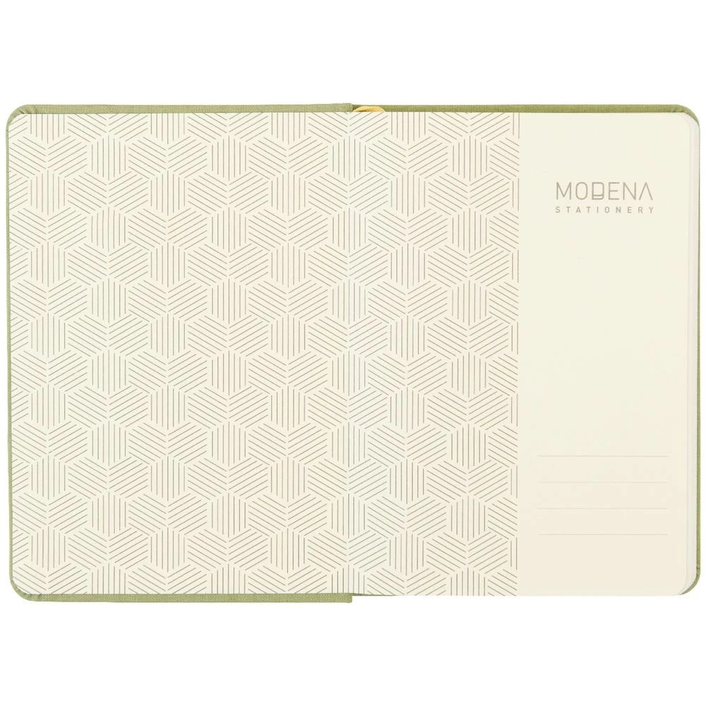 3 Modena A6 Linen Plain Notebook Sage, 3 of 5