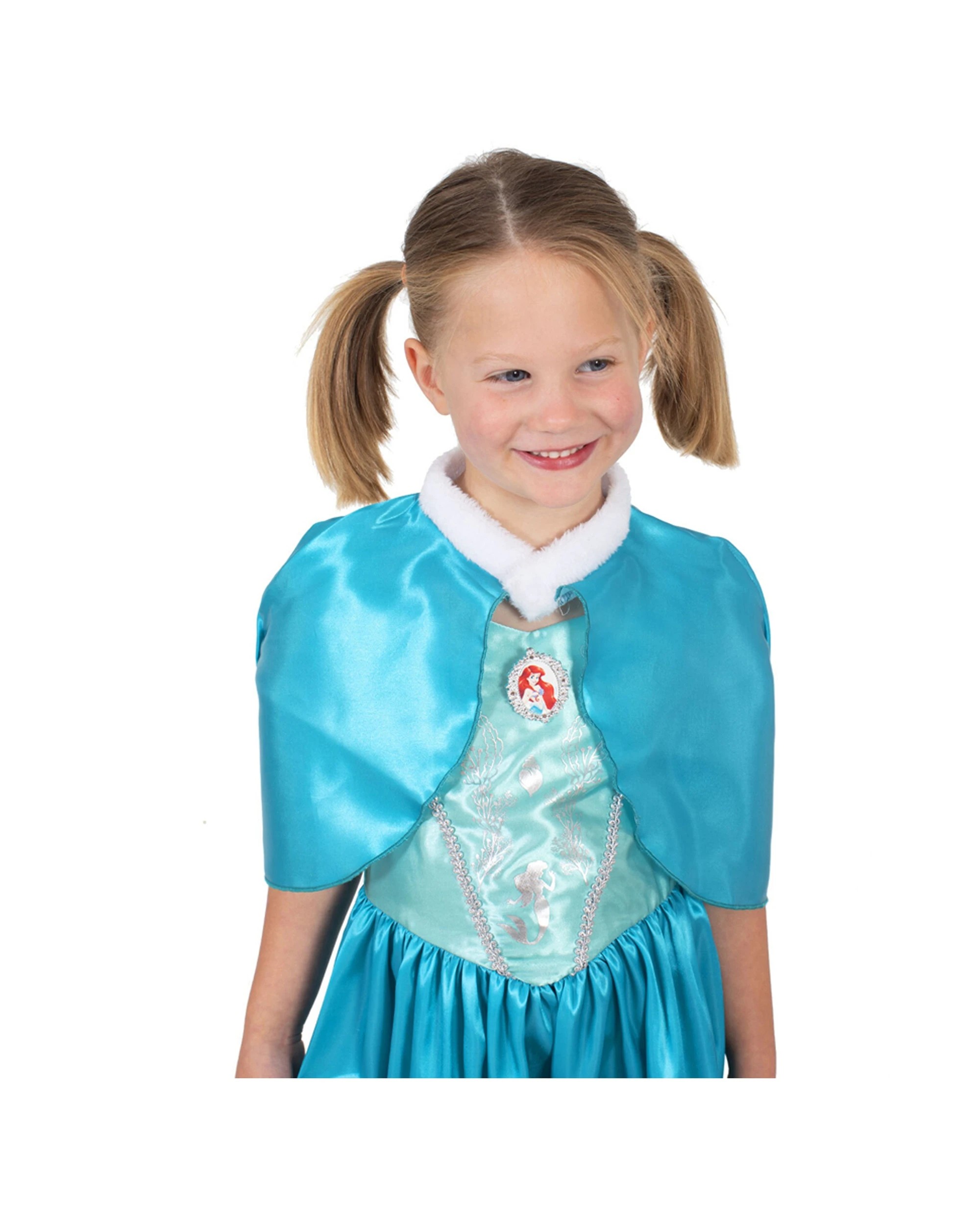 4 Disney Princess Ariel Deluxe Cloak Child Costume Size 6-8 Years, 4 of 4