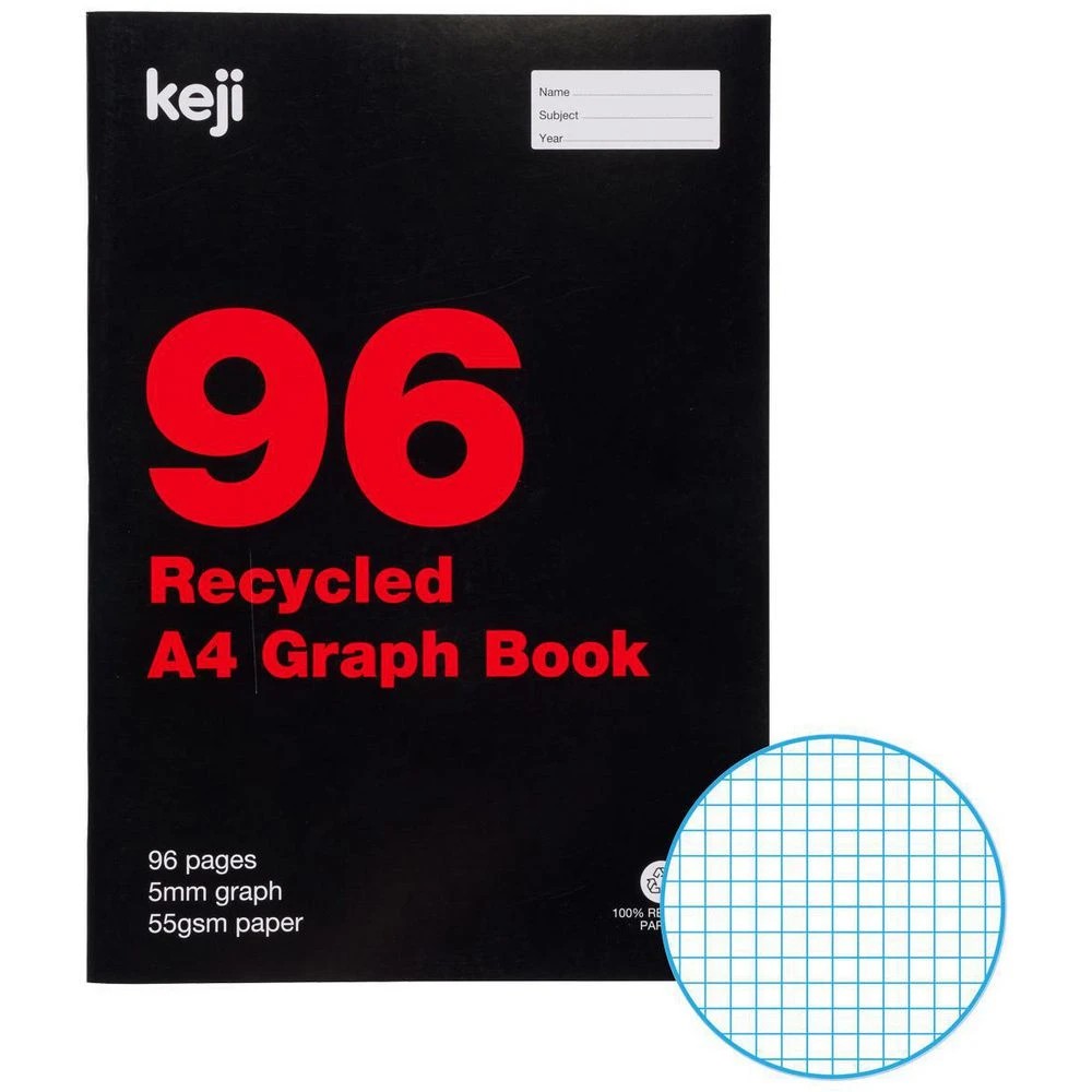 1 Keji A4 55gsm 5mm Graph Book 96 Page, 1 of 4