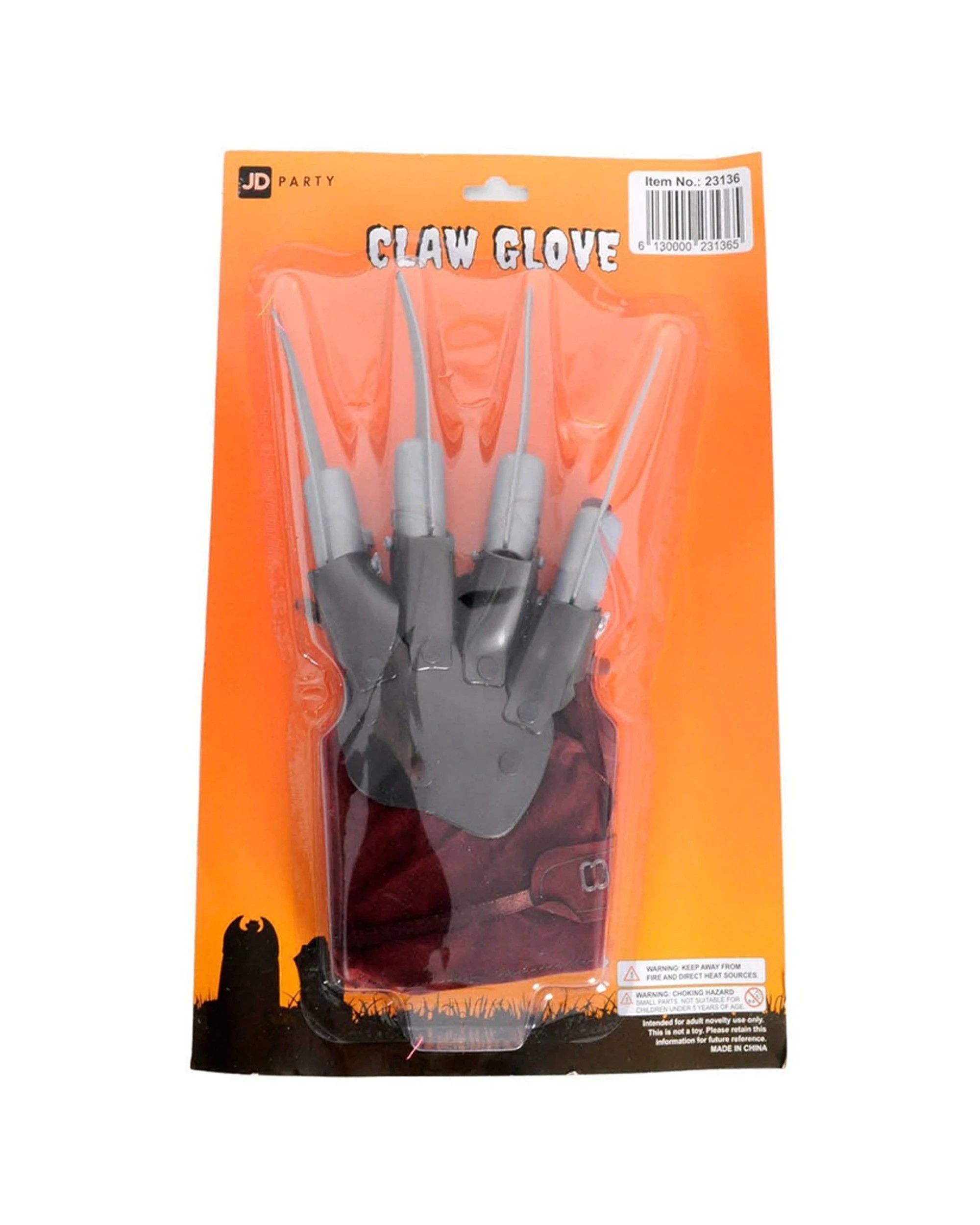 1 JD Party Halloween Freddy Glove Costume Accessory Creature Hand Claw - Black, 1 of 1