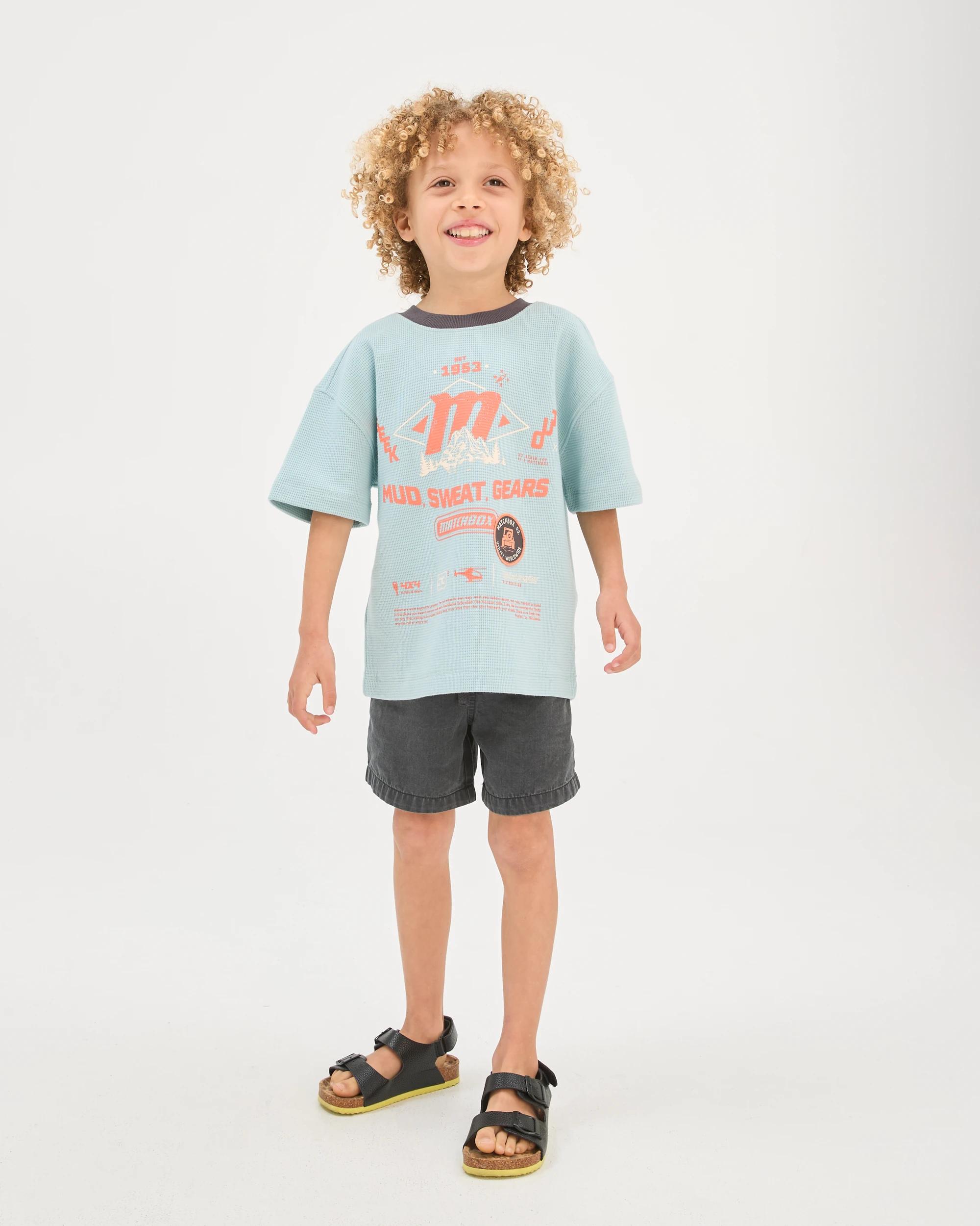 3 Licensed Matchbox Australian Cotton Waffle T-Shirt BLUE, 3 of 6