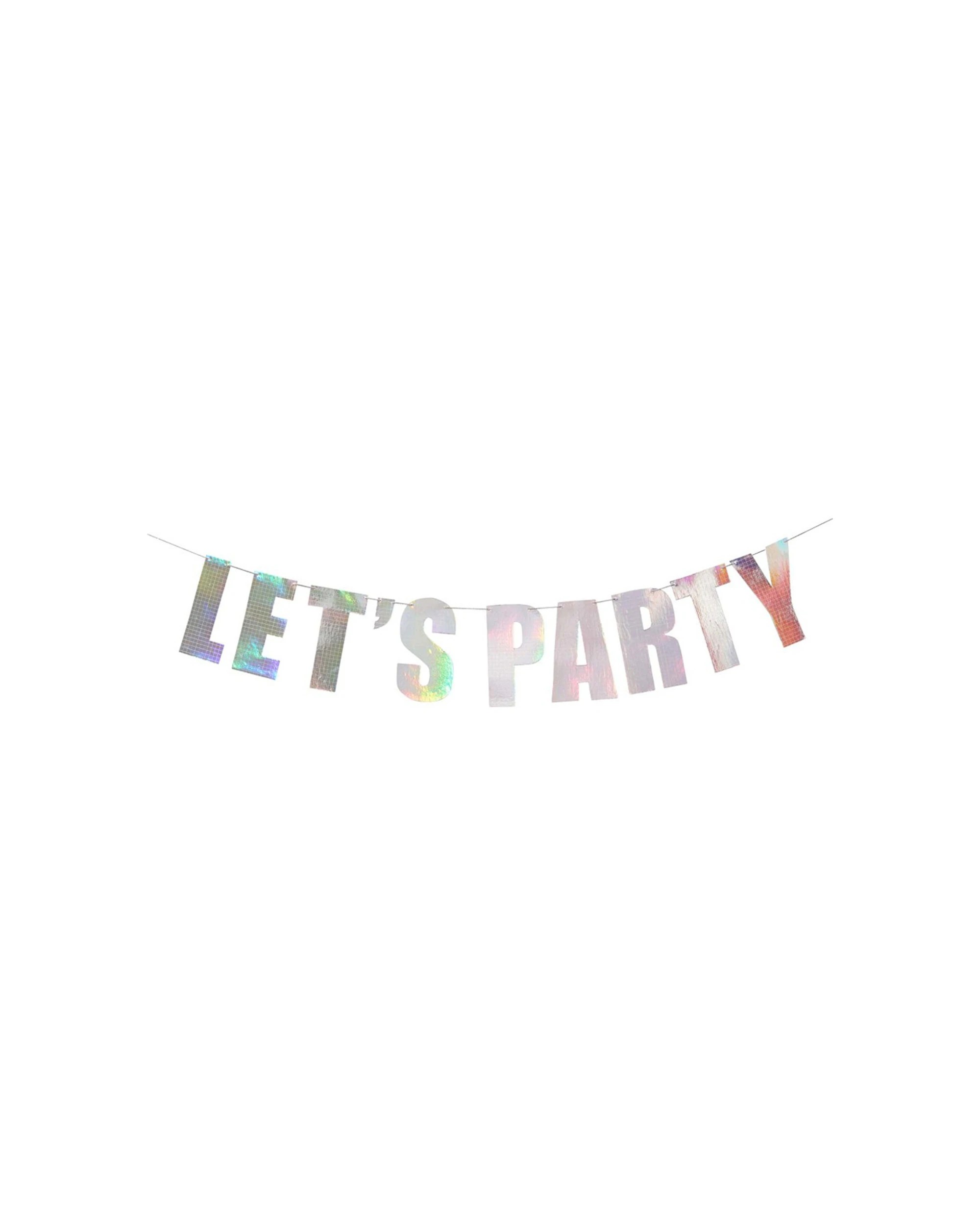 1 Anagram Disco Party Iridescent Lets Celebration Decoration Banner - Multi, 1 of 2