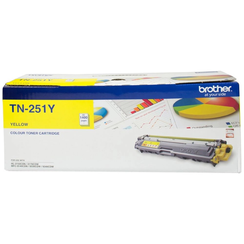 1 Brother TN 251 Toner Cartridge Yellow, 1 of 1