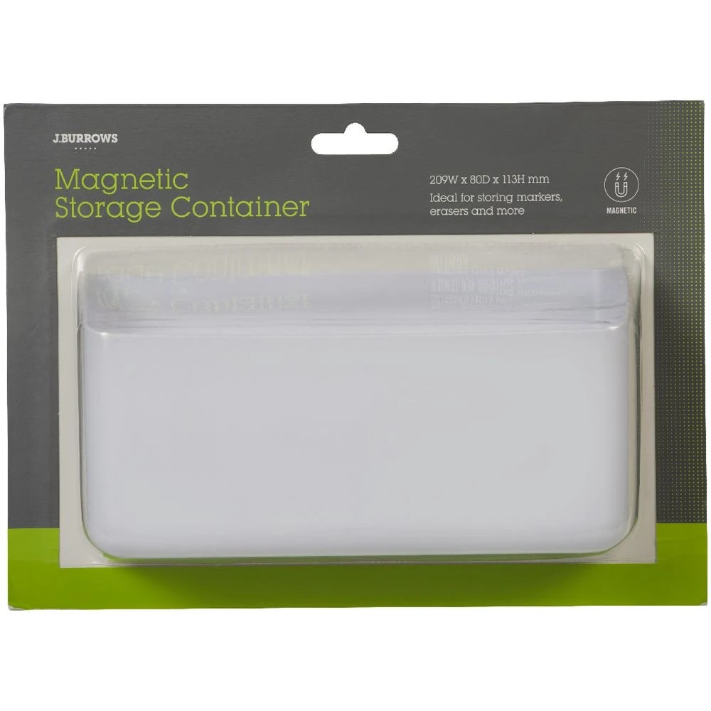 4 J.Burrows Large Magnetic Whiteboard Storage White, 4 of 4