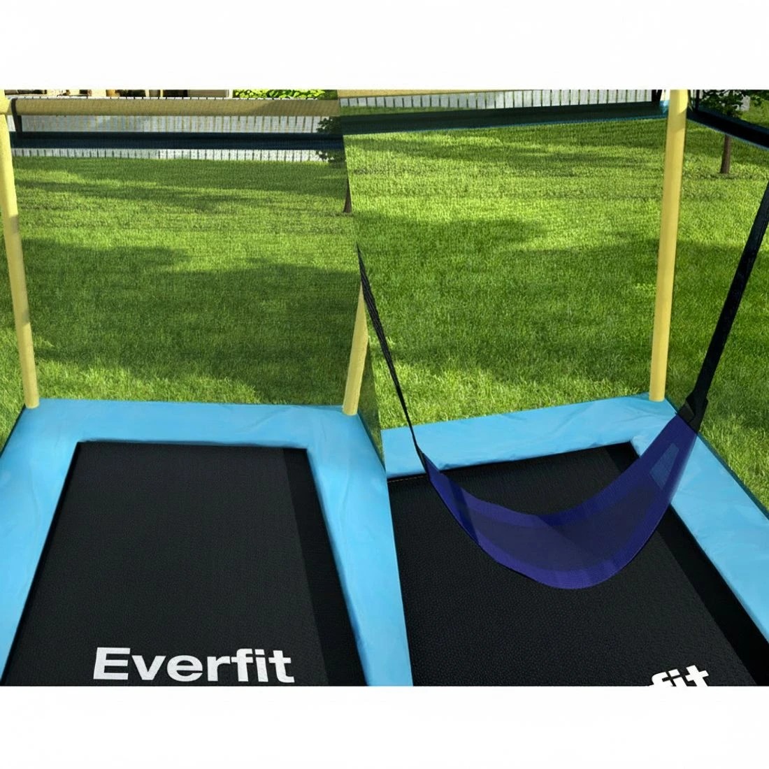 5 Everfit 6FT Trampoline for Kids w/ Enclosure Safety Net Swing Rectangle - Multi, 5 of 7
