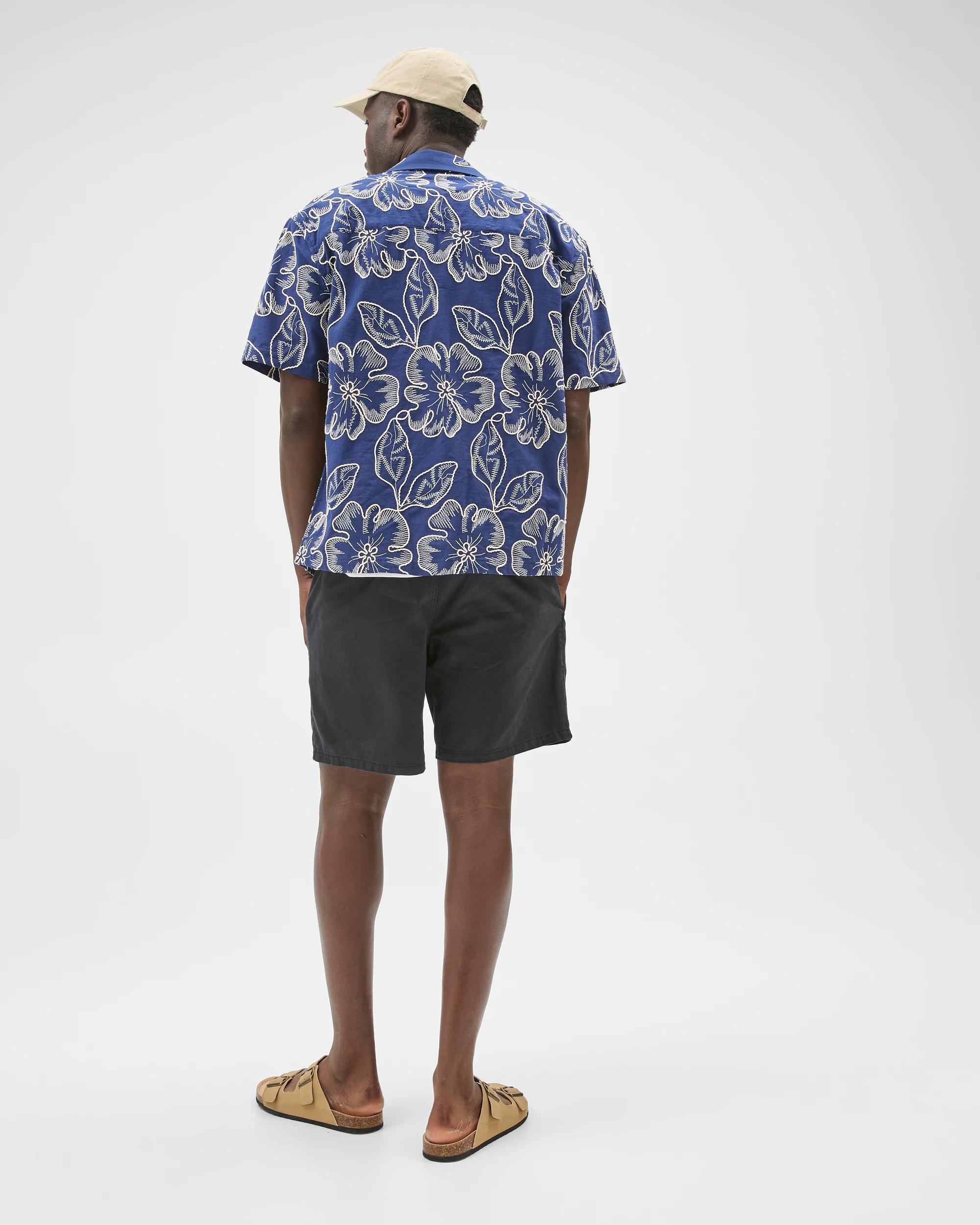 7 Commons Australian Cotton Boxy Fit Embroidered Shirt NAVY, 7 of 7