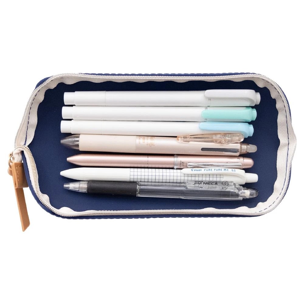 3 Bloomin Tray Pencil Case Navy Blue, 3 of 4
