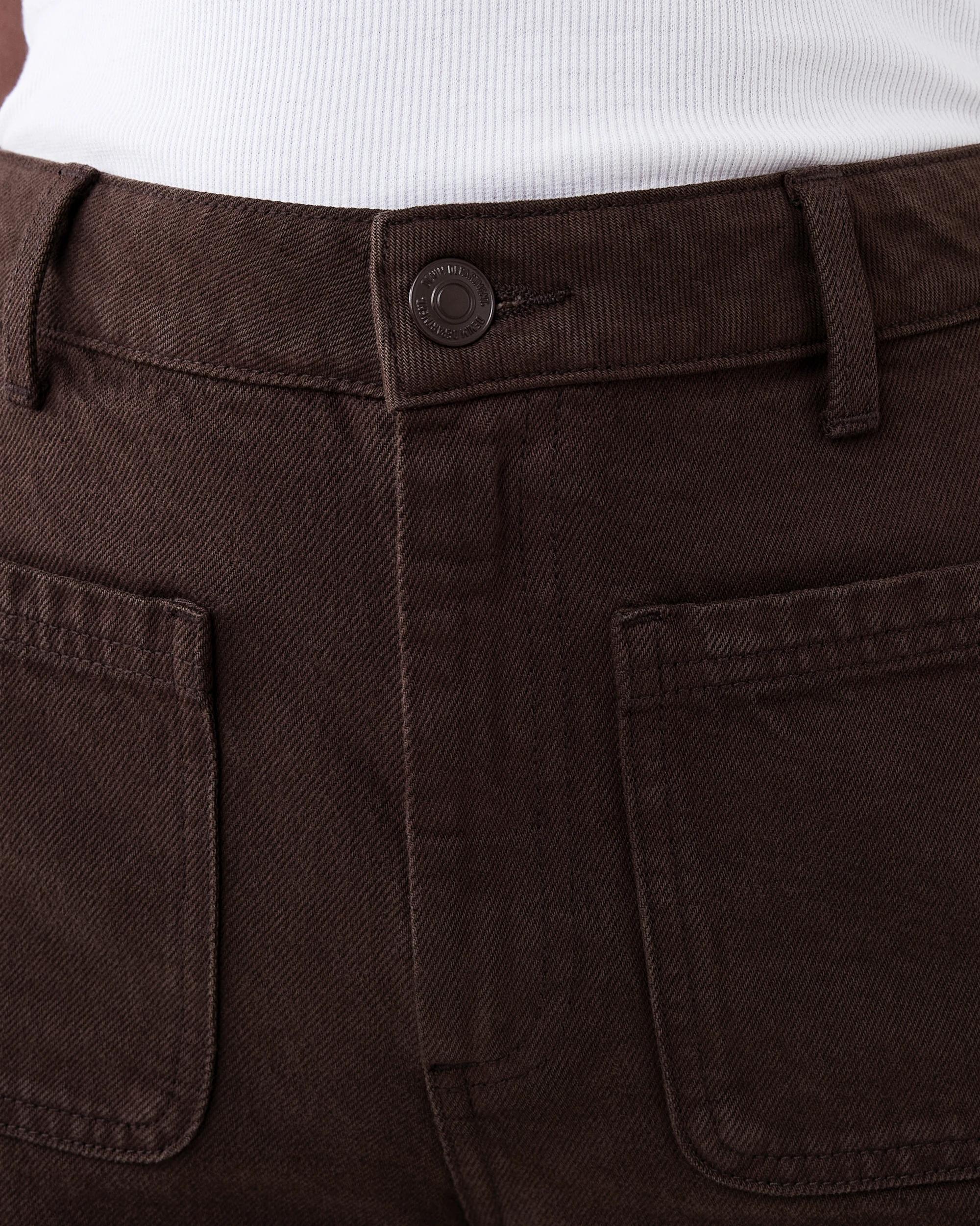 5 Wide Leg Pocket Jeans Melt Brown, 5 of 9