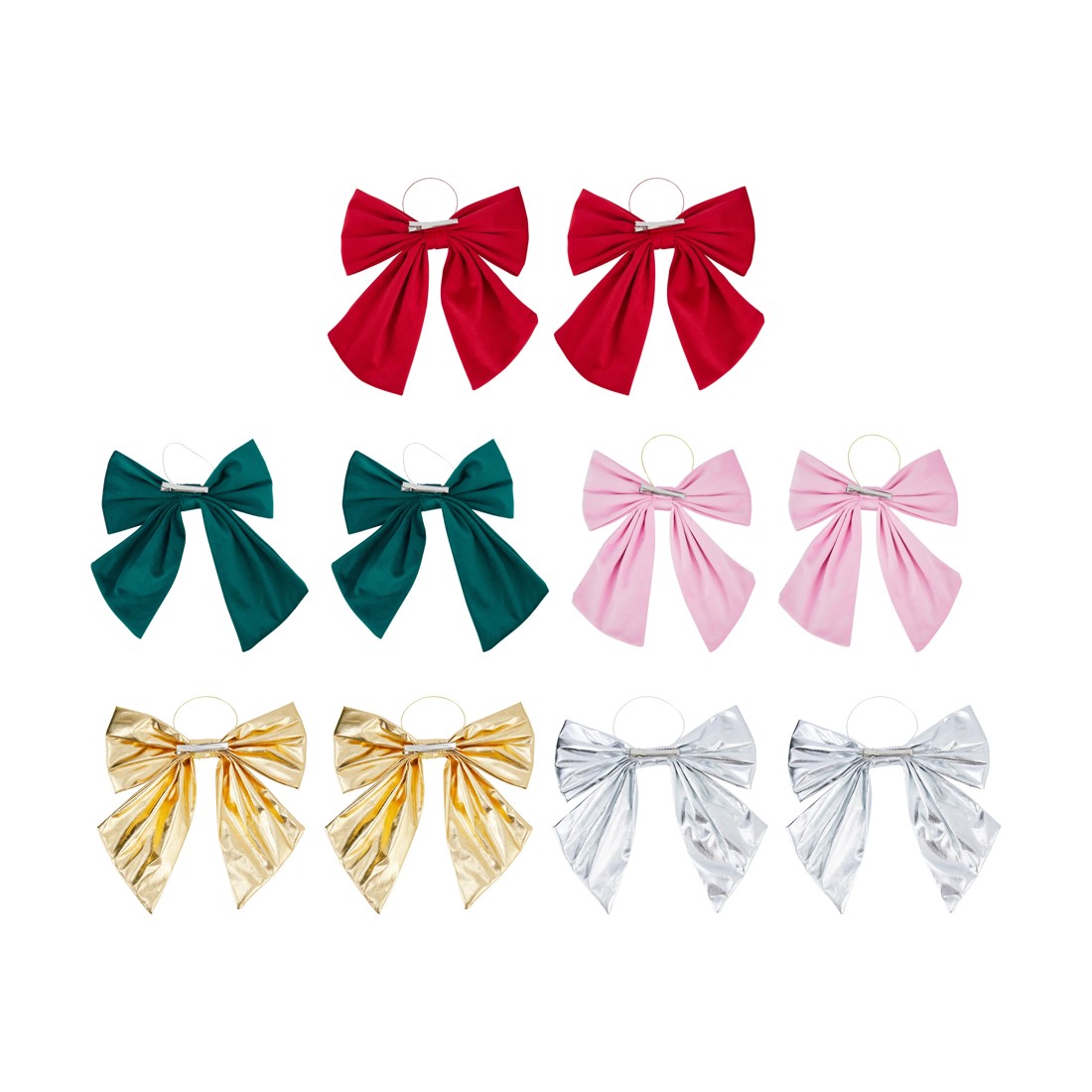 3 2 Pack Medium Hanging Bows - Assorted, 3 of 5