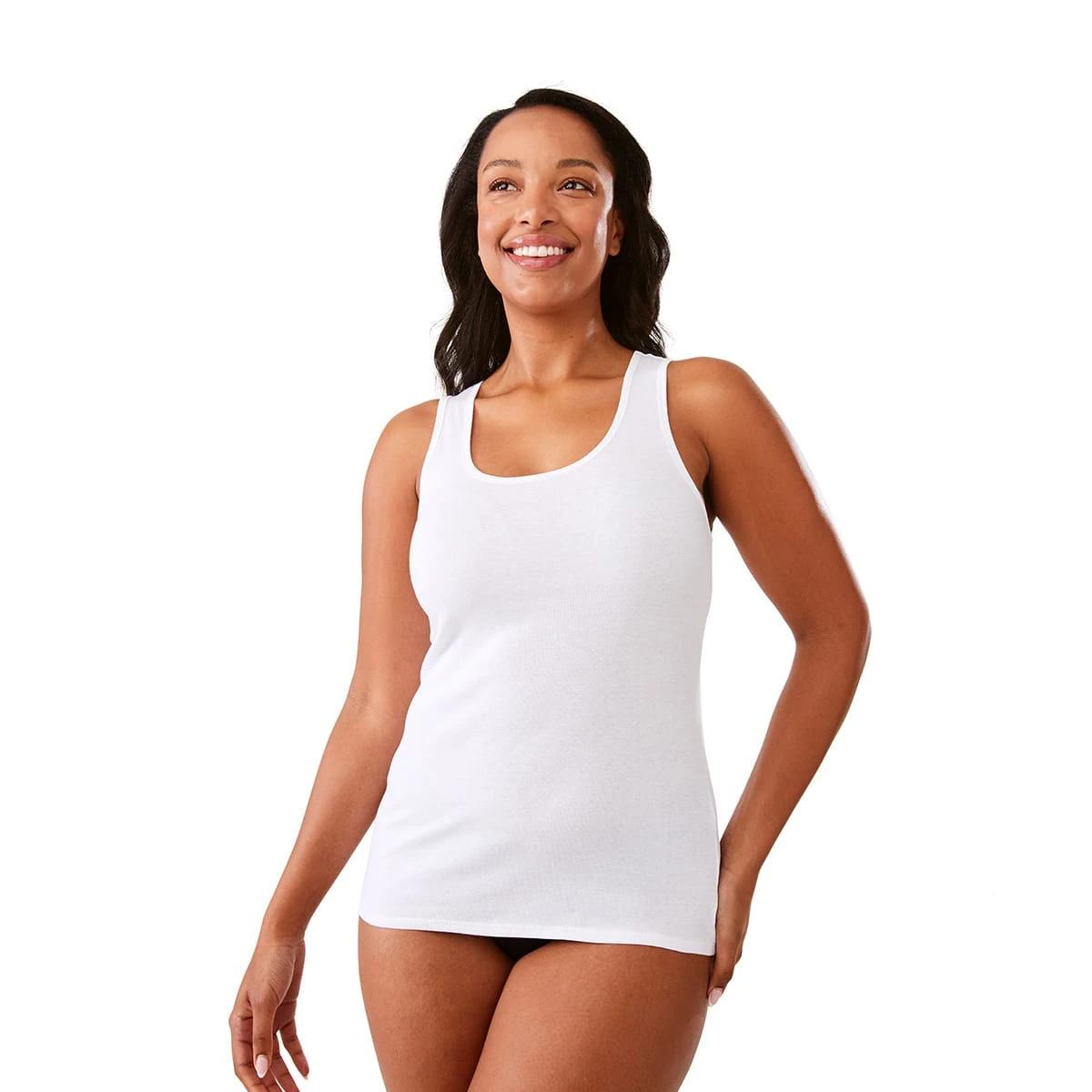3 3 Pack Essential Cotton Tank White, 3 of 9
