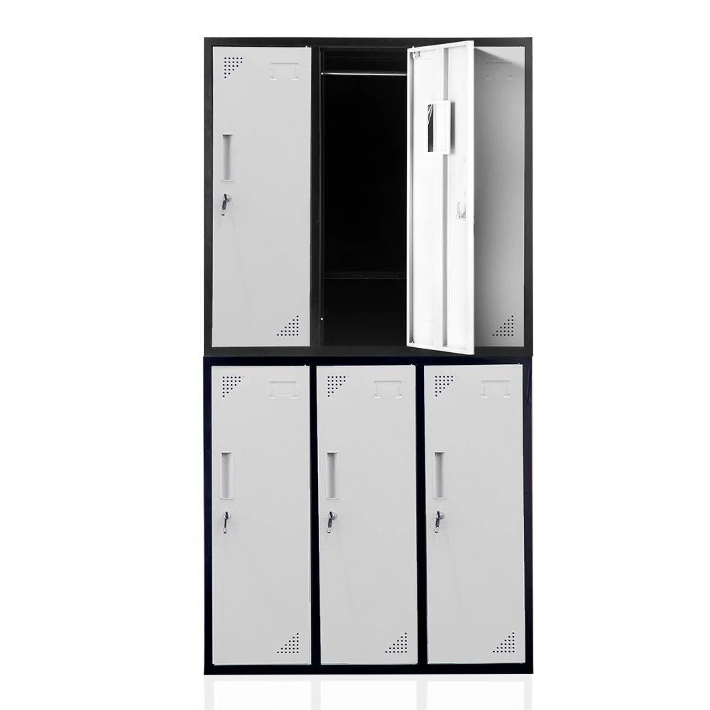 1 Fortia 6-Door Metal Storage Cabinet Lockers - Multi, 1 of 1