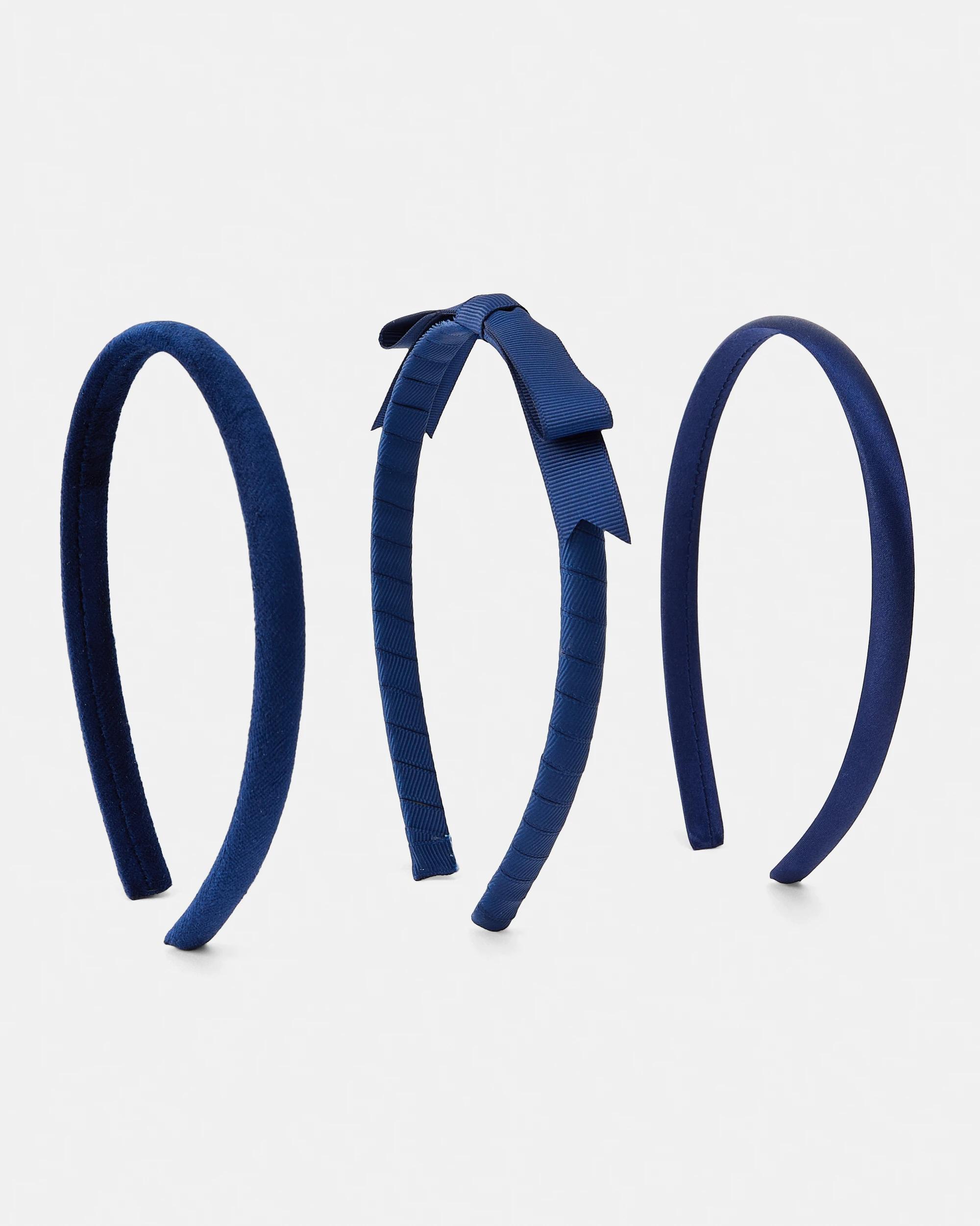 1 3 Pack School Headbands Nvy Sphire, 1 of 4