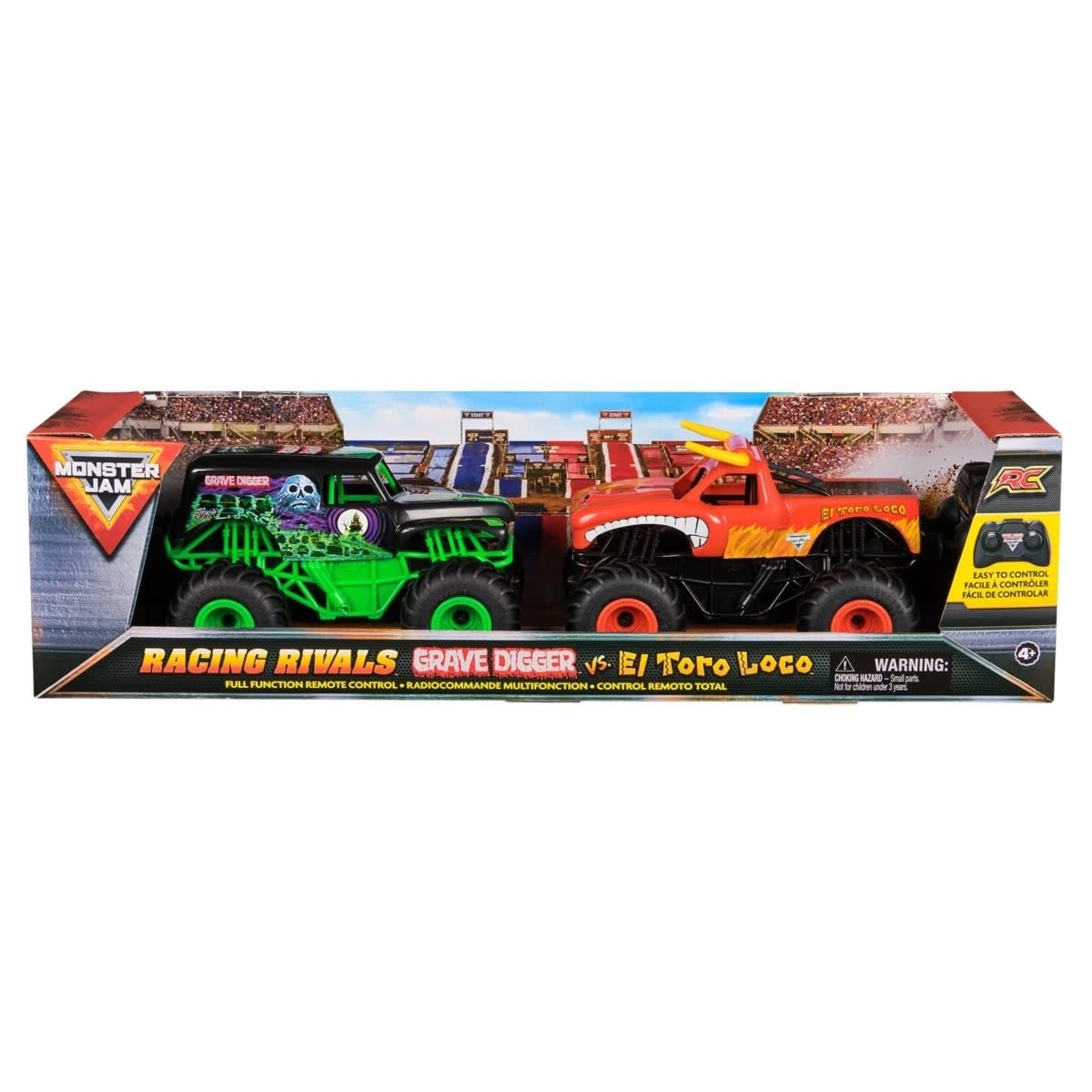 1 2 Pack Monster Jam RC 1:24 Grave Digger vs  El Toro Loco Racing Rivals, 1 of 9