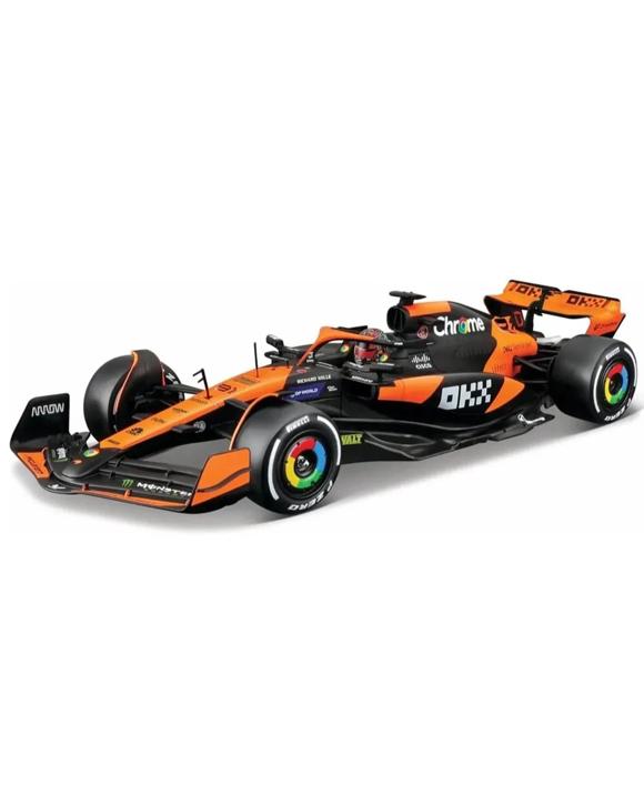 Bburago Formula Racing 2024 F-1 McLaren MCL38 #81 Oscar Piastri in Showcase 1:24 Scale Diecast Vehicle