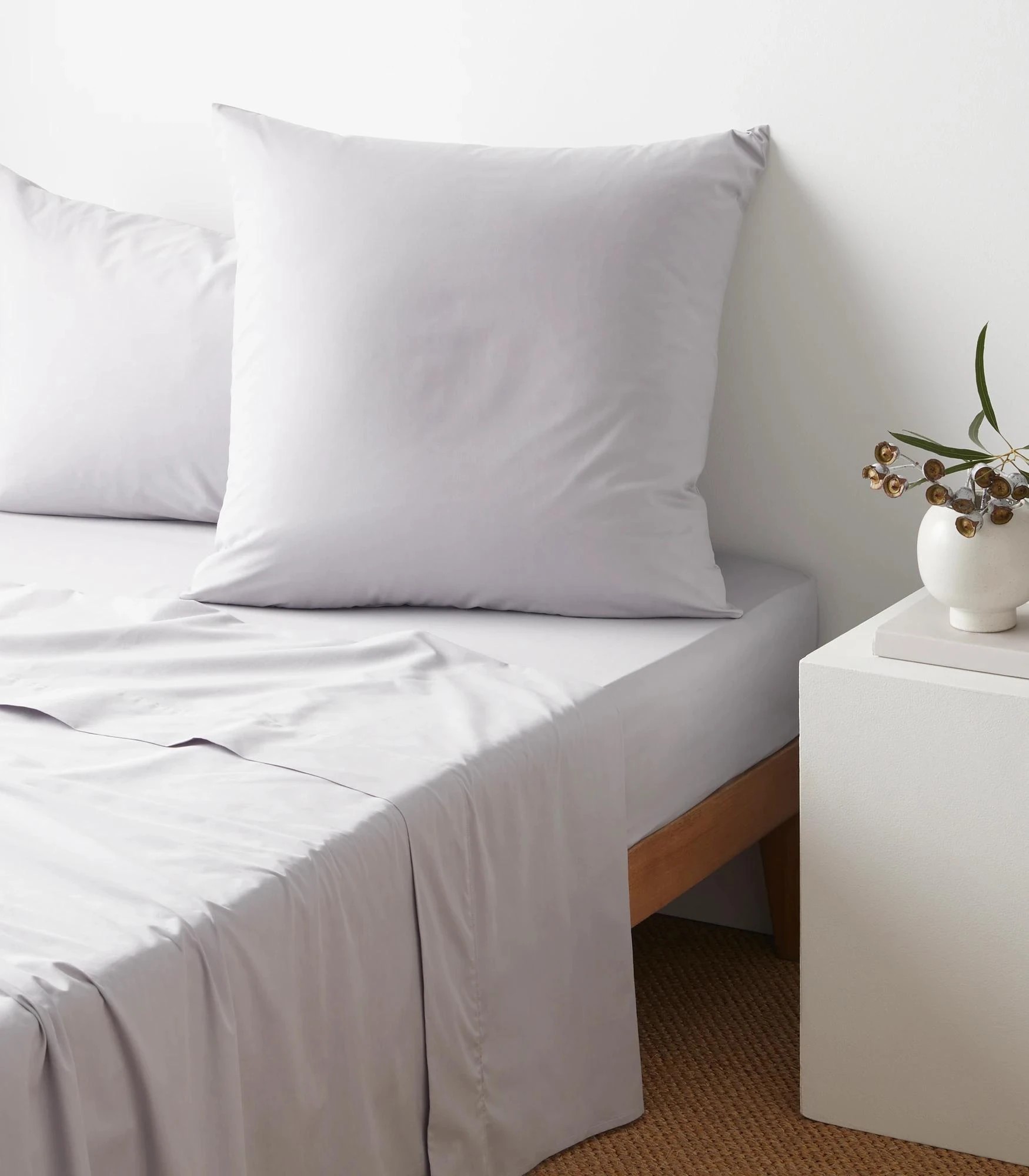 1 Target Australian Cotton 250 Thread Count European Pillowcases 2 Pack - Queen Bed - Grey, 1 of 2