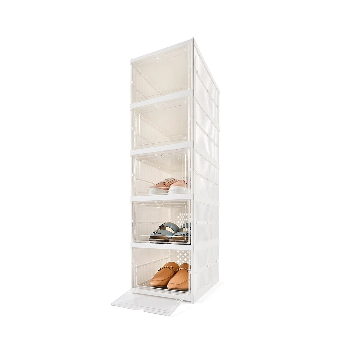 1 5 Tier Collapsible Shoe Box, 1 of 9