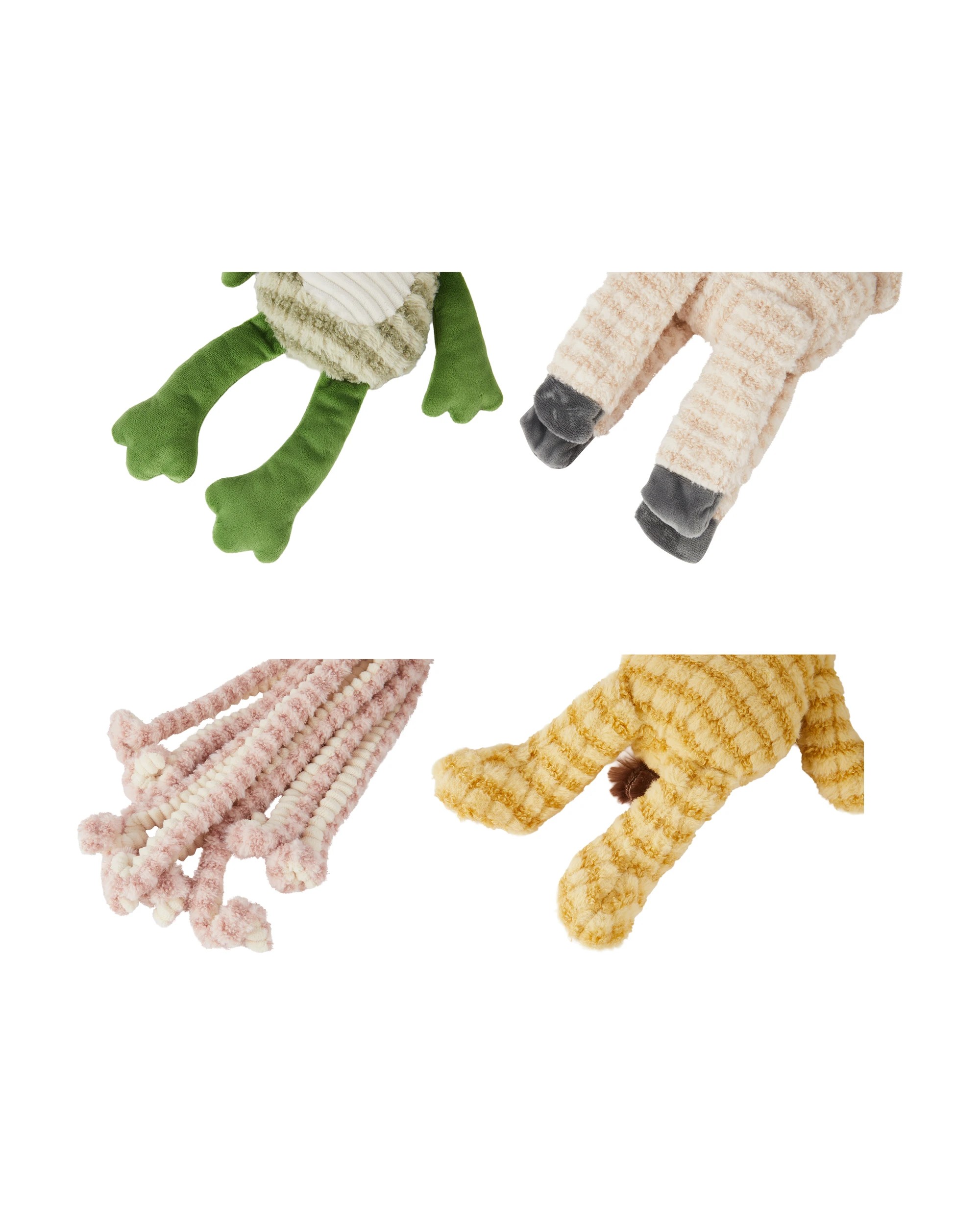 3 Pet Toy Thick Rib Plush - Assorted, 3 of 4