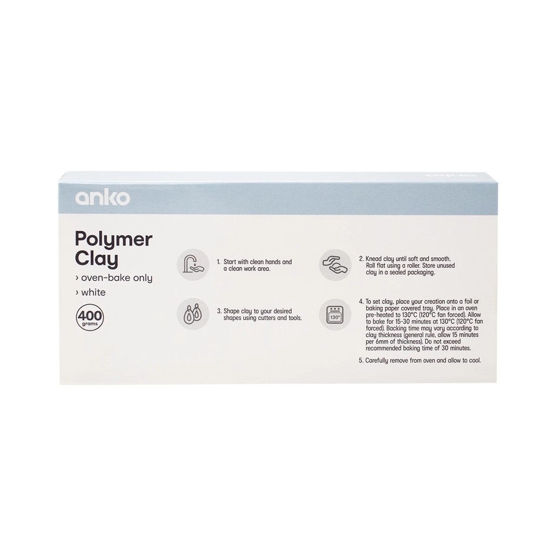 3 Polymer Clay - White, 3 of 3