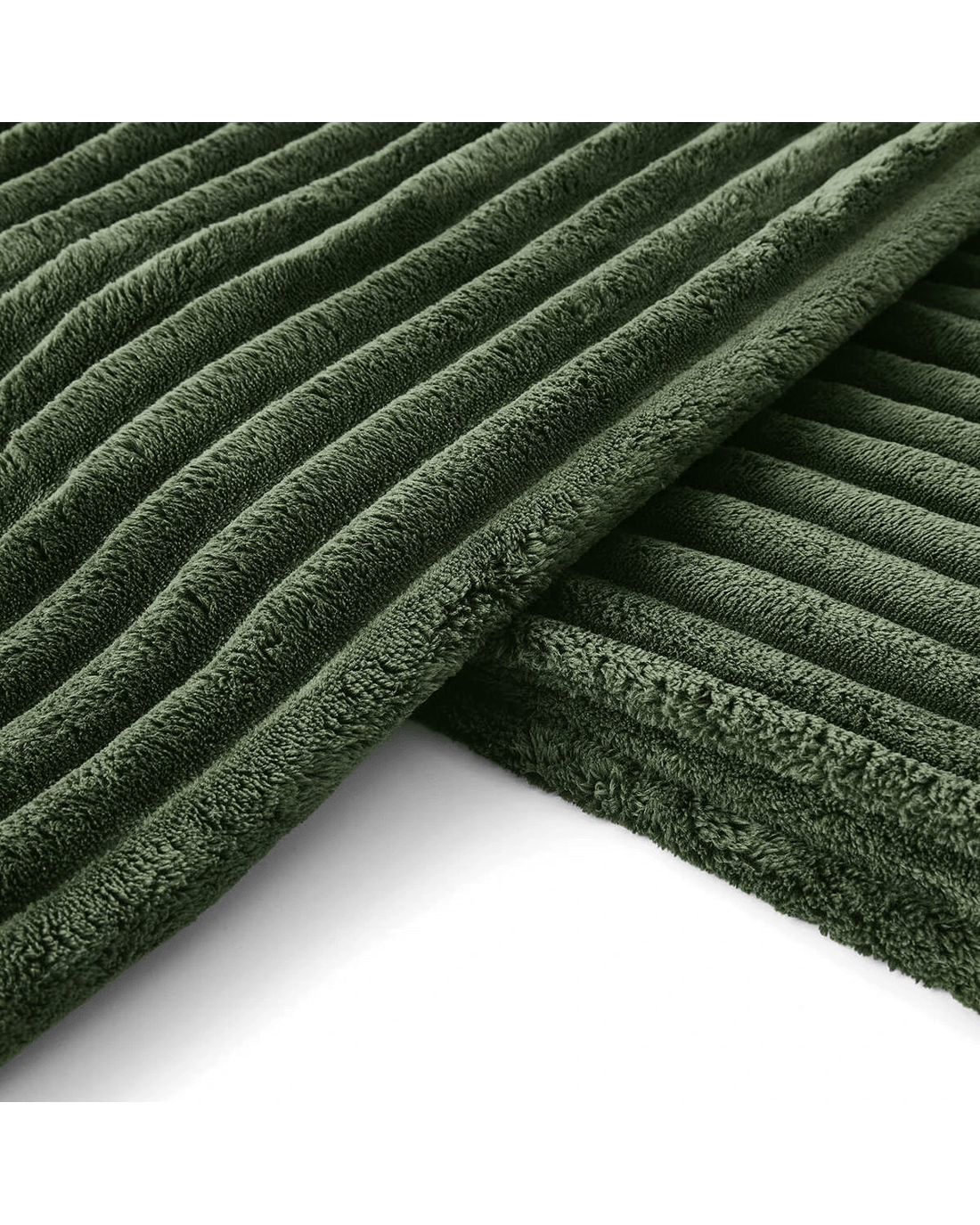 5 Plush Ribbed Blanket - Queen/King Bed, Forest, 5 of 6