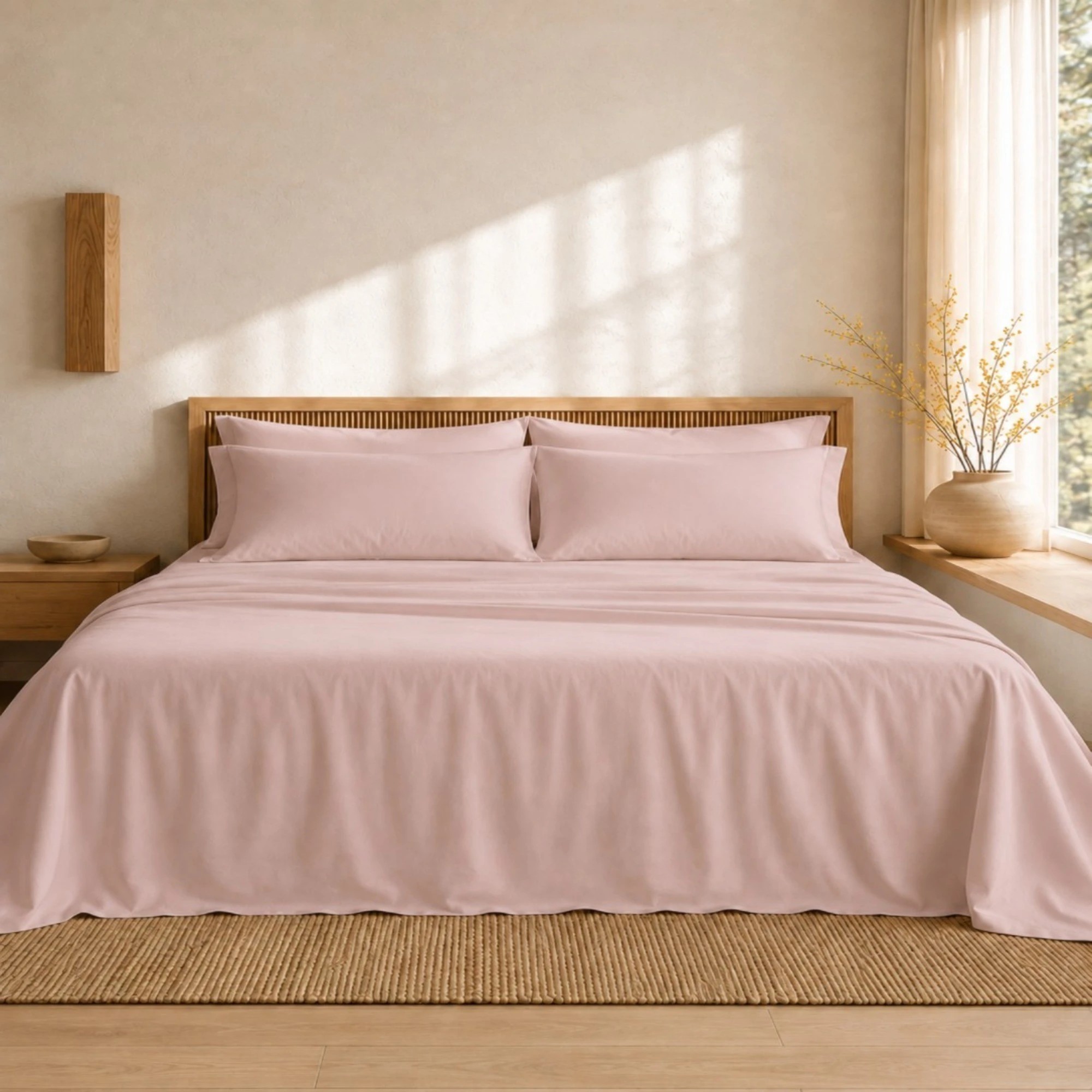 4 Royal Comfort 1200TC Sheet Set 4 Piece Ultra Soft Touch Bedding - King Bed - Pink, 4 of 8